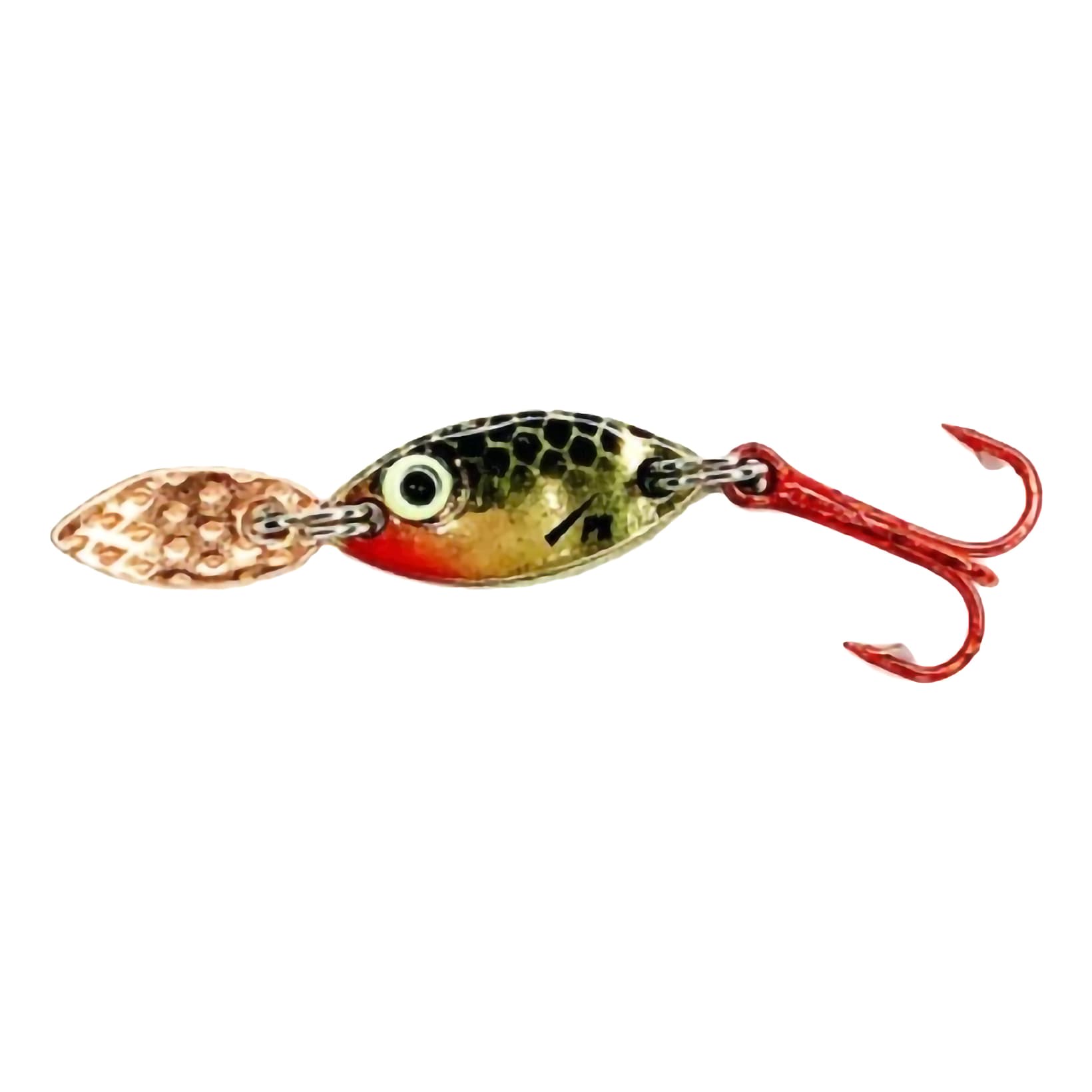 PK Spoon Single Treble in Red Tiger Glow, Size 1/8 Oz from The Fishin' Hole