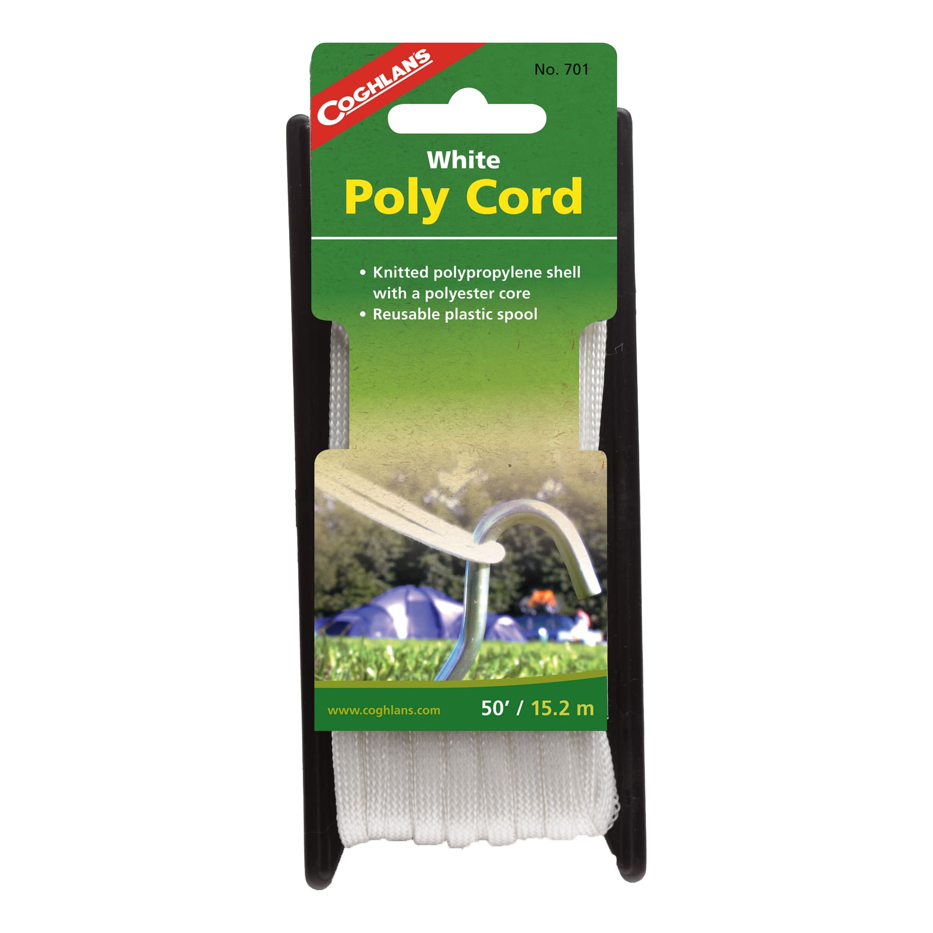 COGHLAN'S Braided Nylon Cord -white-50 Ft