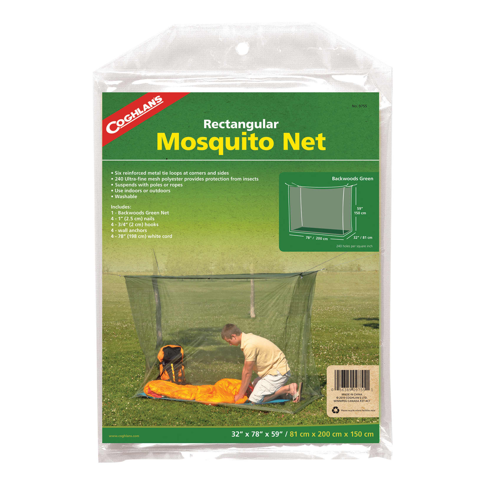 Coghlan's Single Mosquito Net, Green