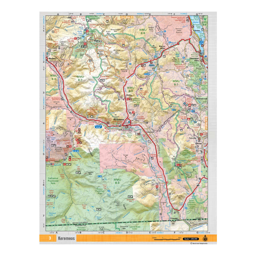 Backroad Mapbooks - 5th Edition Thompson Okanagan - Map View