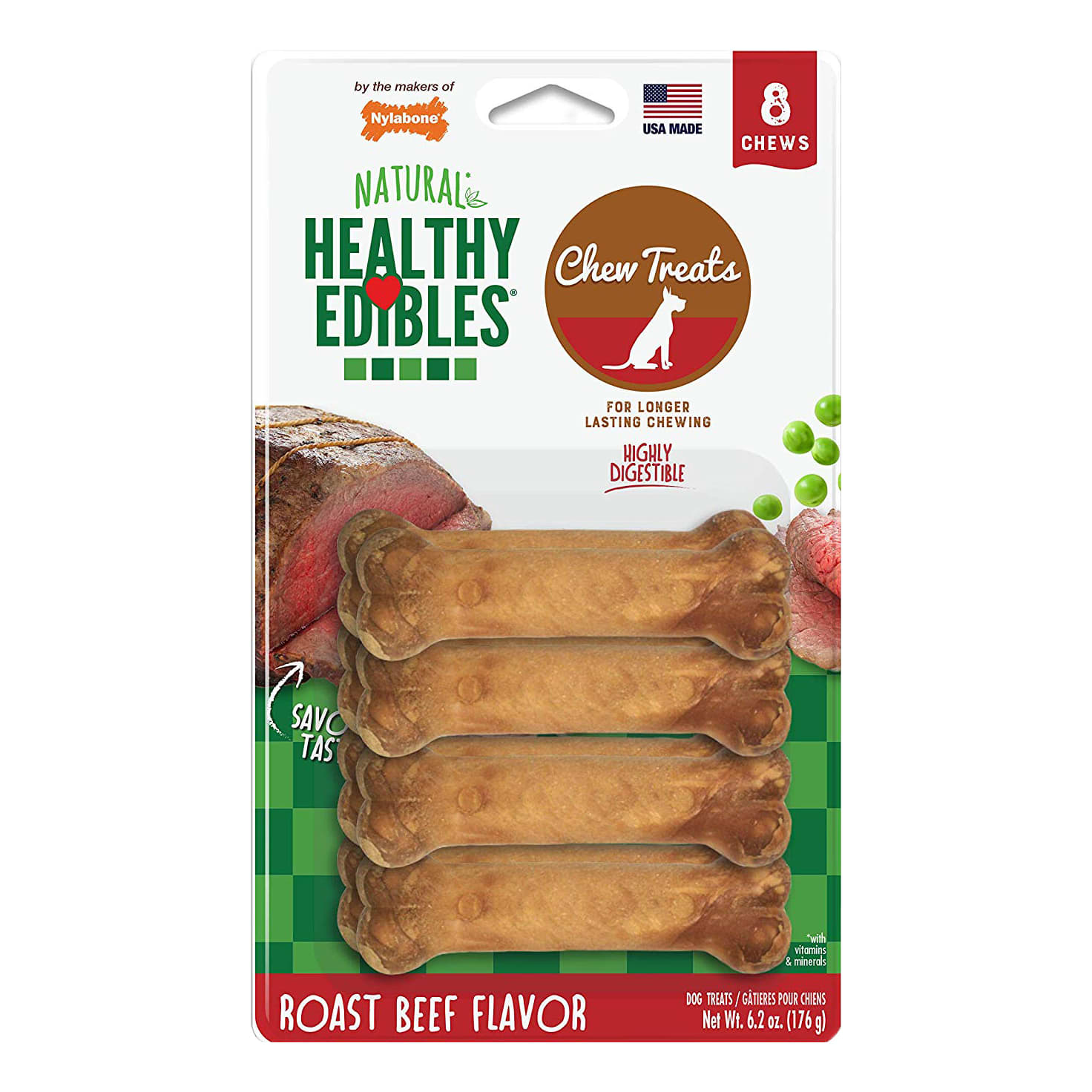 Nylabone Roast Beef Petite Single Dog Treat 8 Pack Cabela's Canada