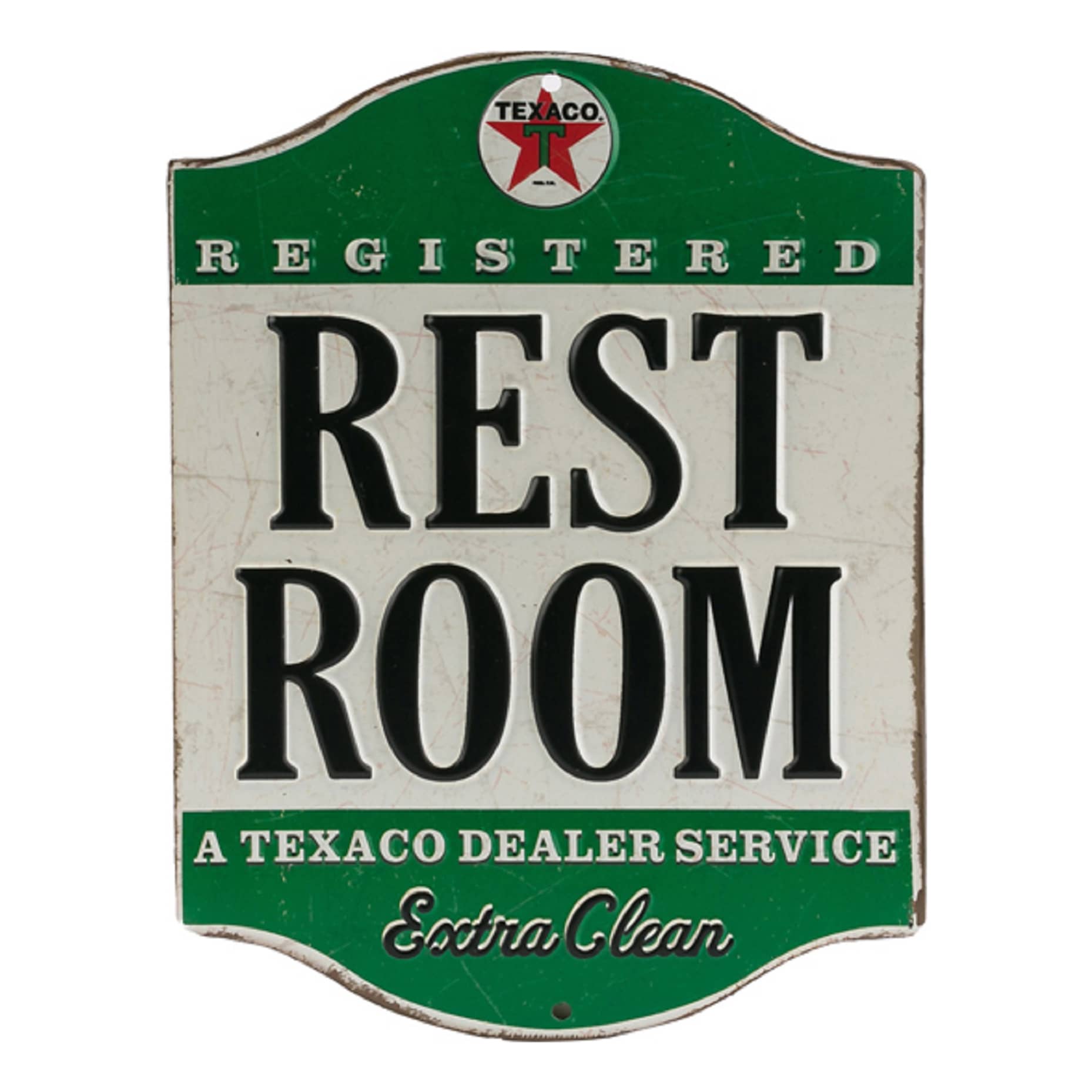 Open Road's Texaco Restroom Tin Sign