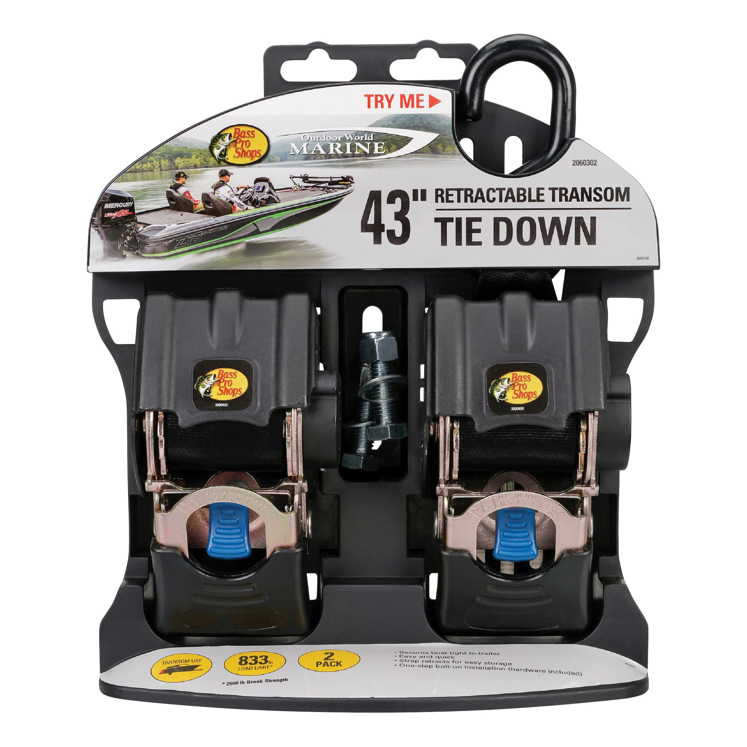Bass Pro Shops® 2Pack Retractable Transom Tie Down Cabela's Canada