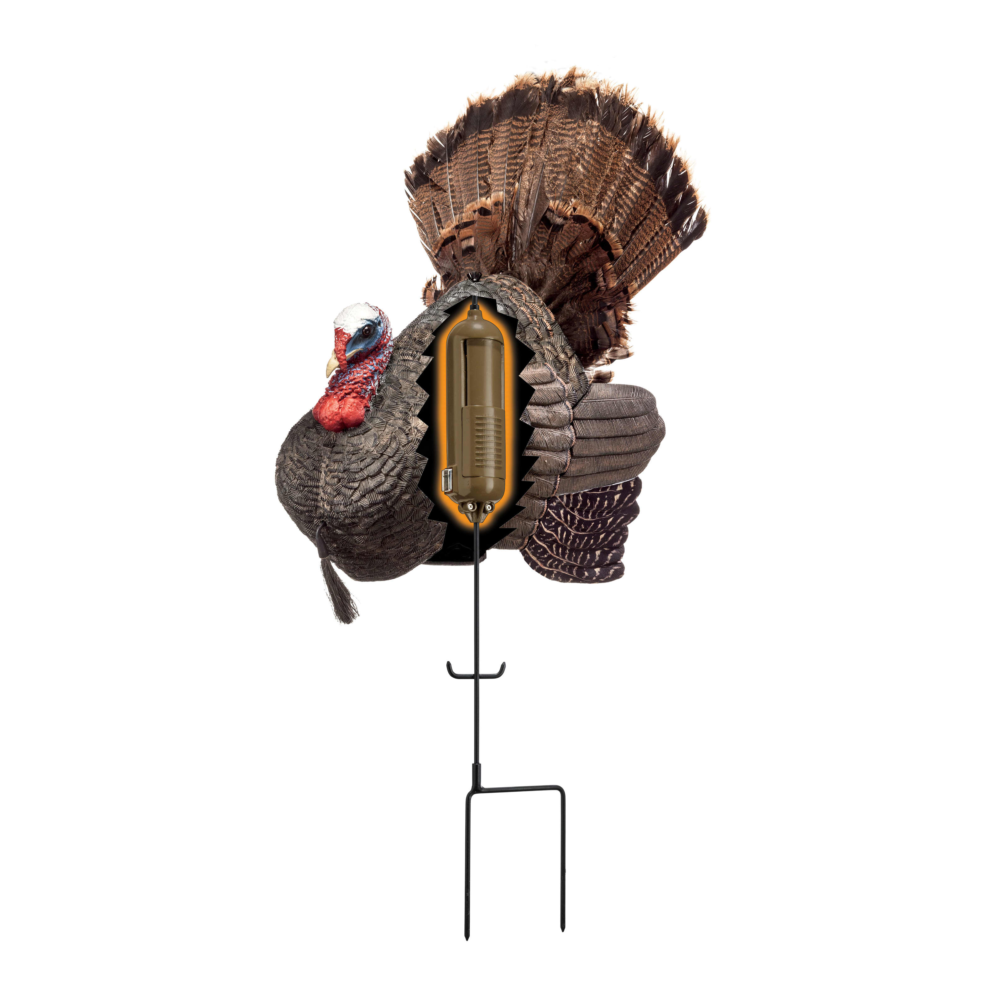 RedHead® Reality Series™ Remote Crazy Jake and Mating Hen Turkey Decoy Combo - Inside View