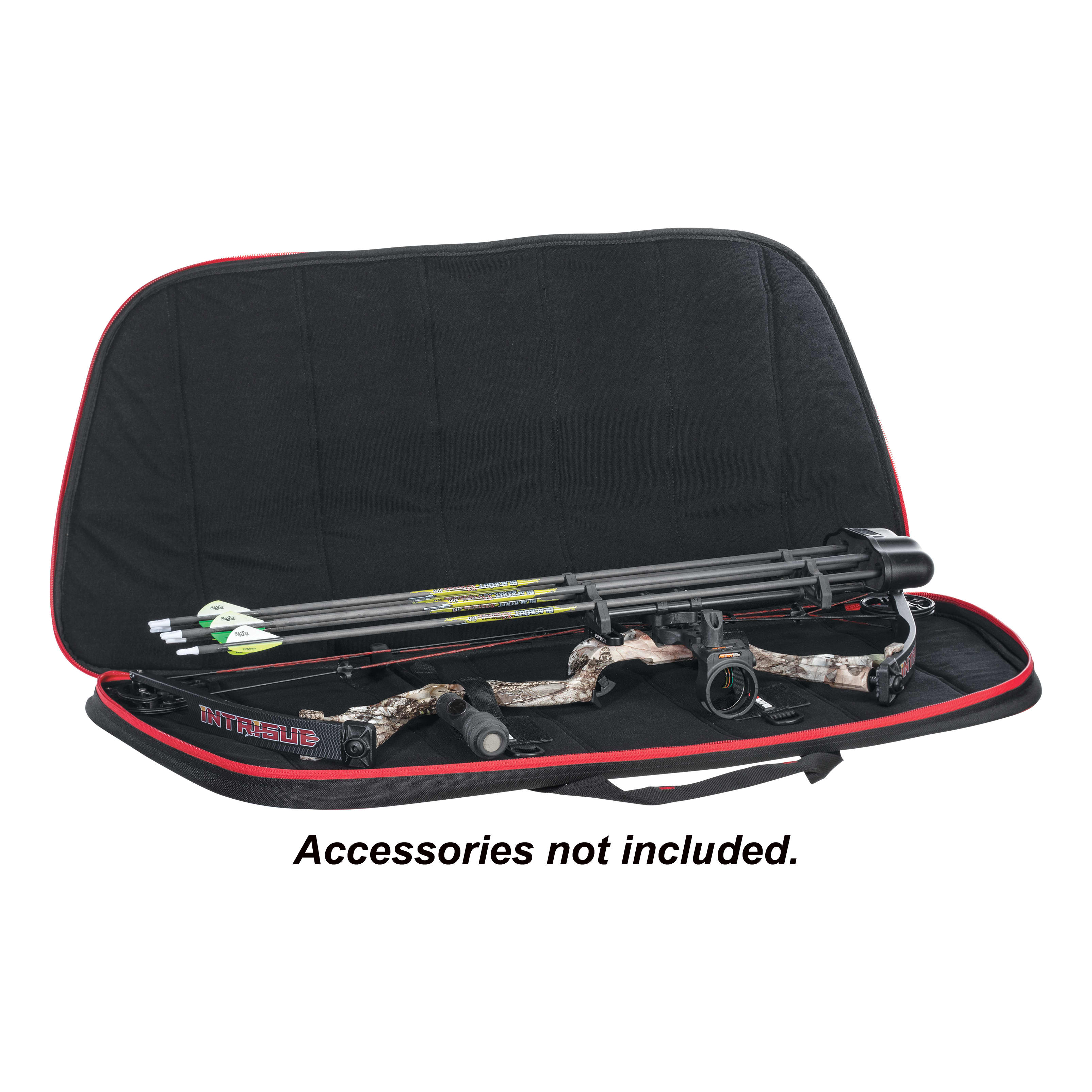 BlackOut® 1.0S Compound-Bow Case - Black/Red - Open View