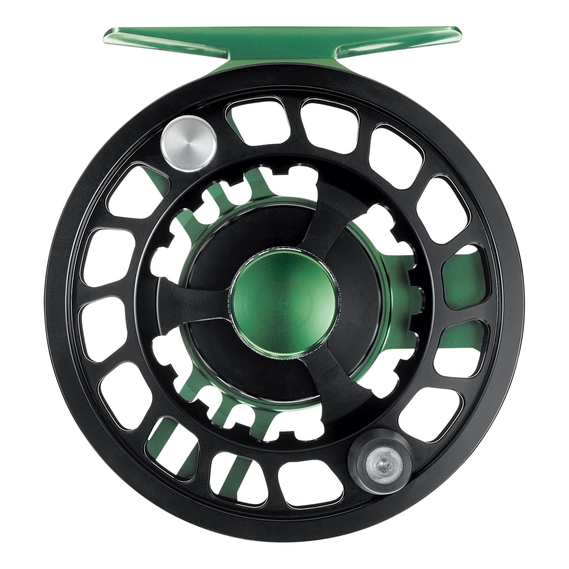 Cheeky® Launch Fly Reel - Green/Black - Front View