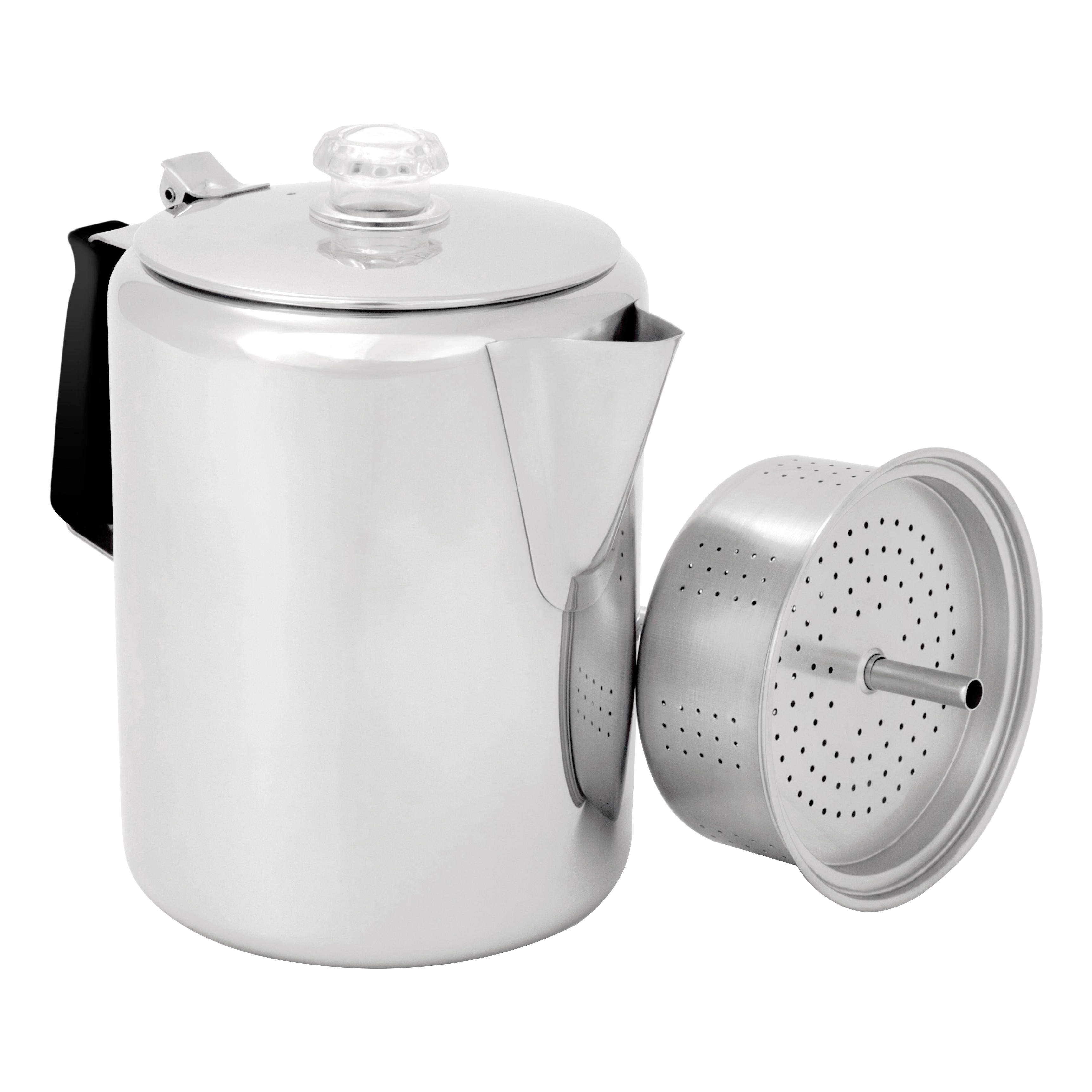 14cups /28cups Stainless Steel Camping Coffee Pot, Coffee