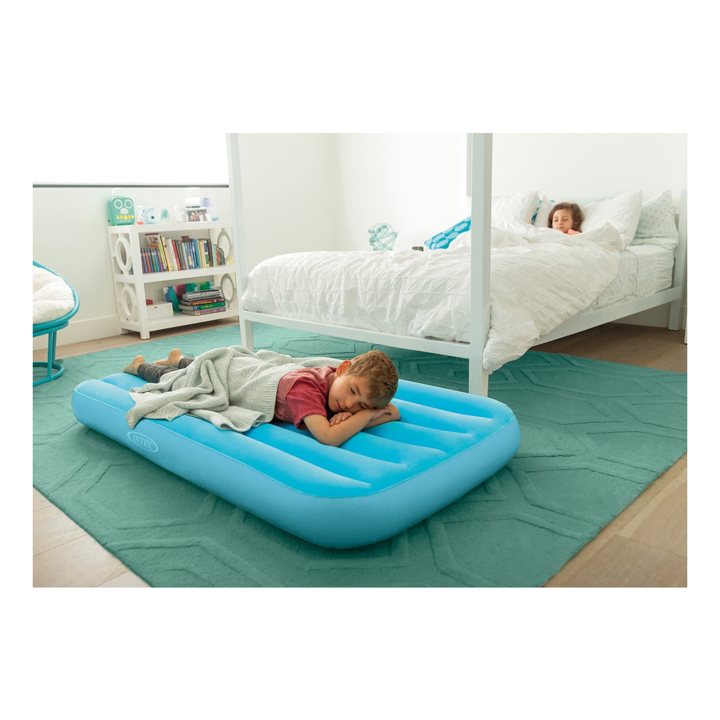 Intex® Cozy Kidz Airbed - Blue - In the Field