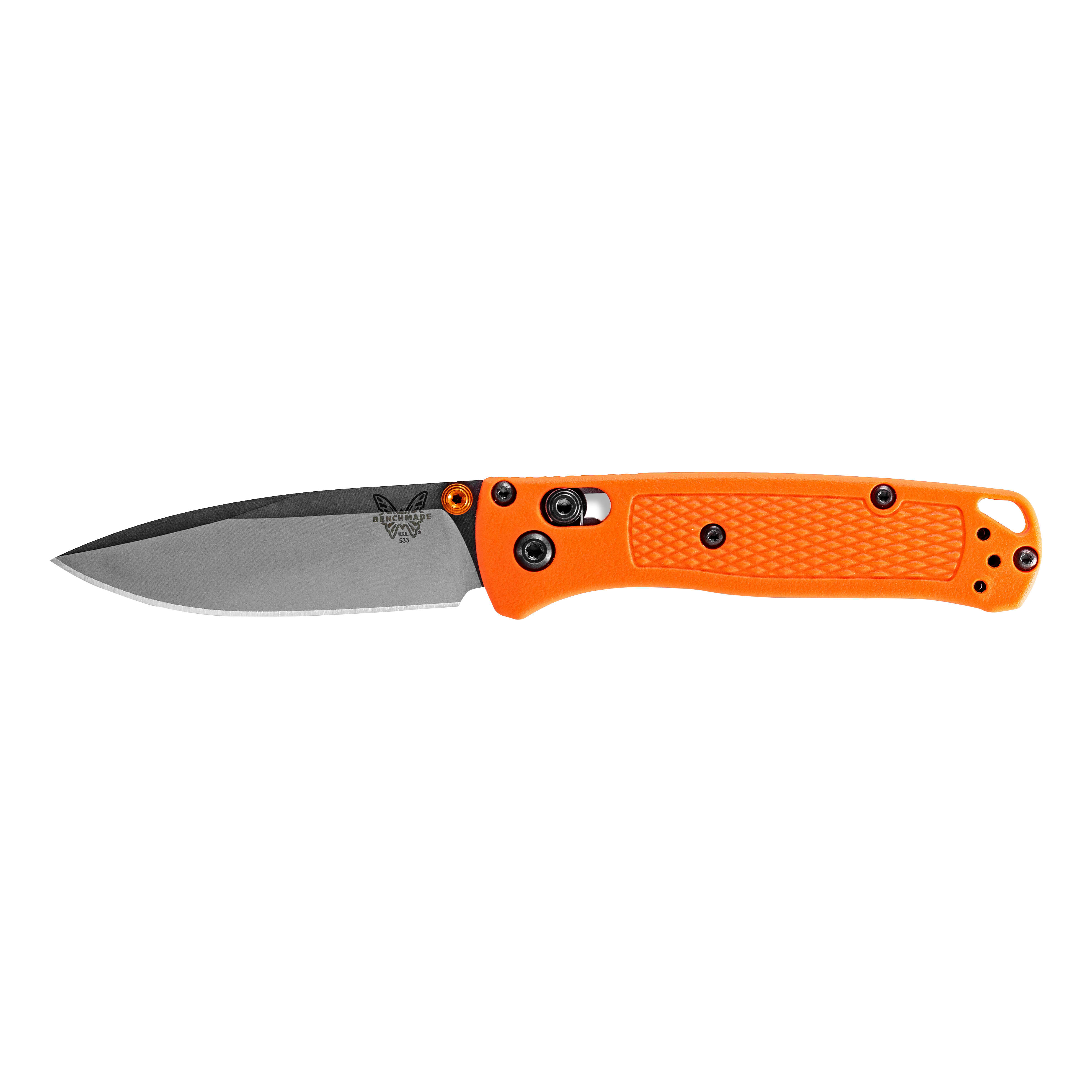 Benchmade® 533 Mini Bugout Folding Knife - Orange - Open View