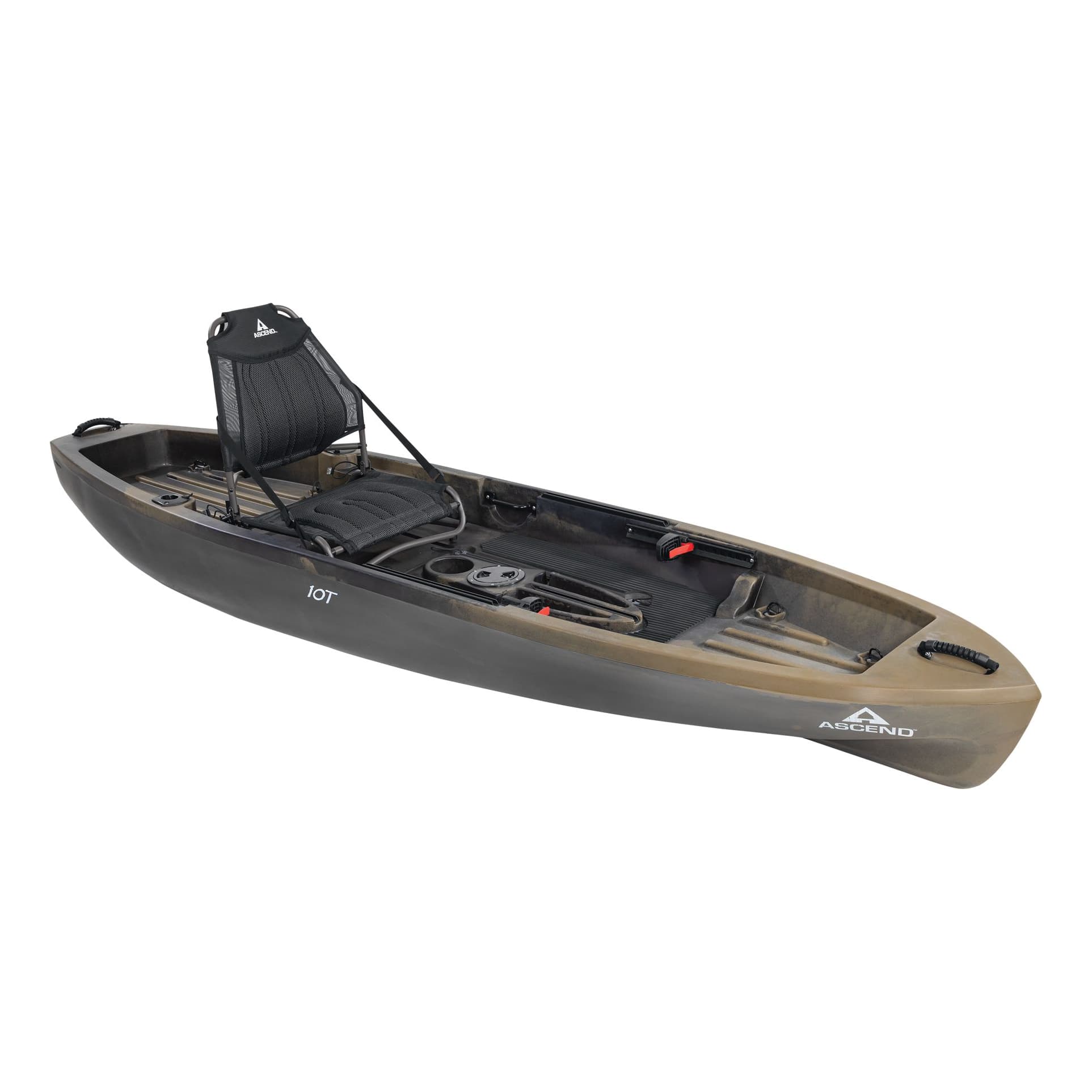 Ascend® 10T Sit-On-Top Kayak with Enhanced Seating System  - Camo - Angle View