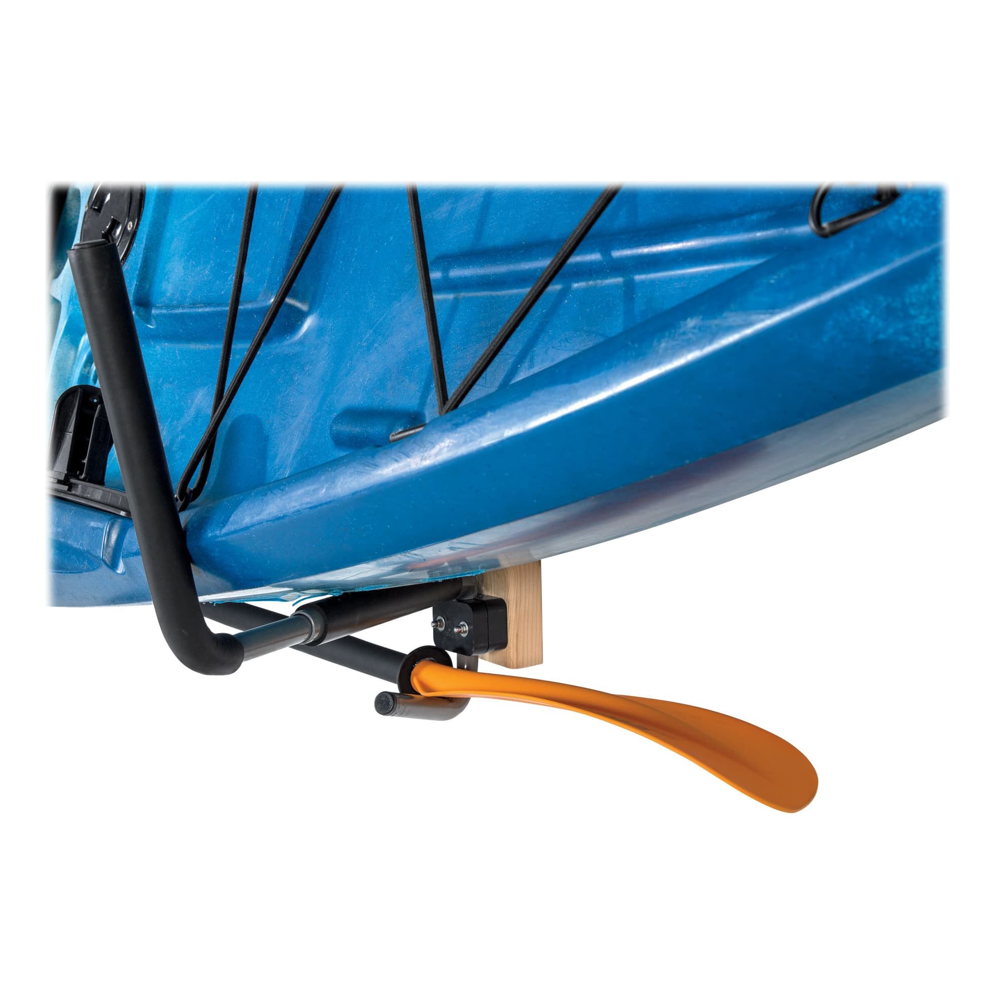 Ascend® Adjustable Kayak/Canoe Wall Cradle - Holding Kayak View