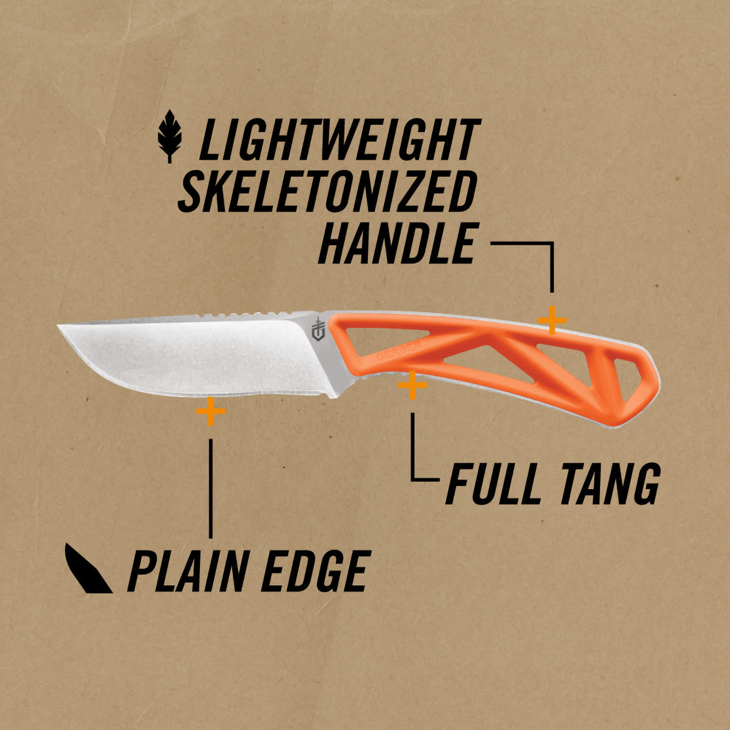 Gerber® Exo-Mod Drop Point Fixed Blade Knife