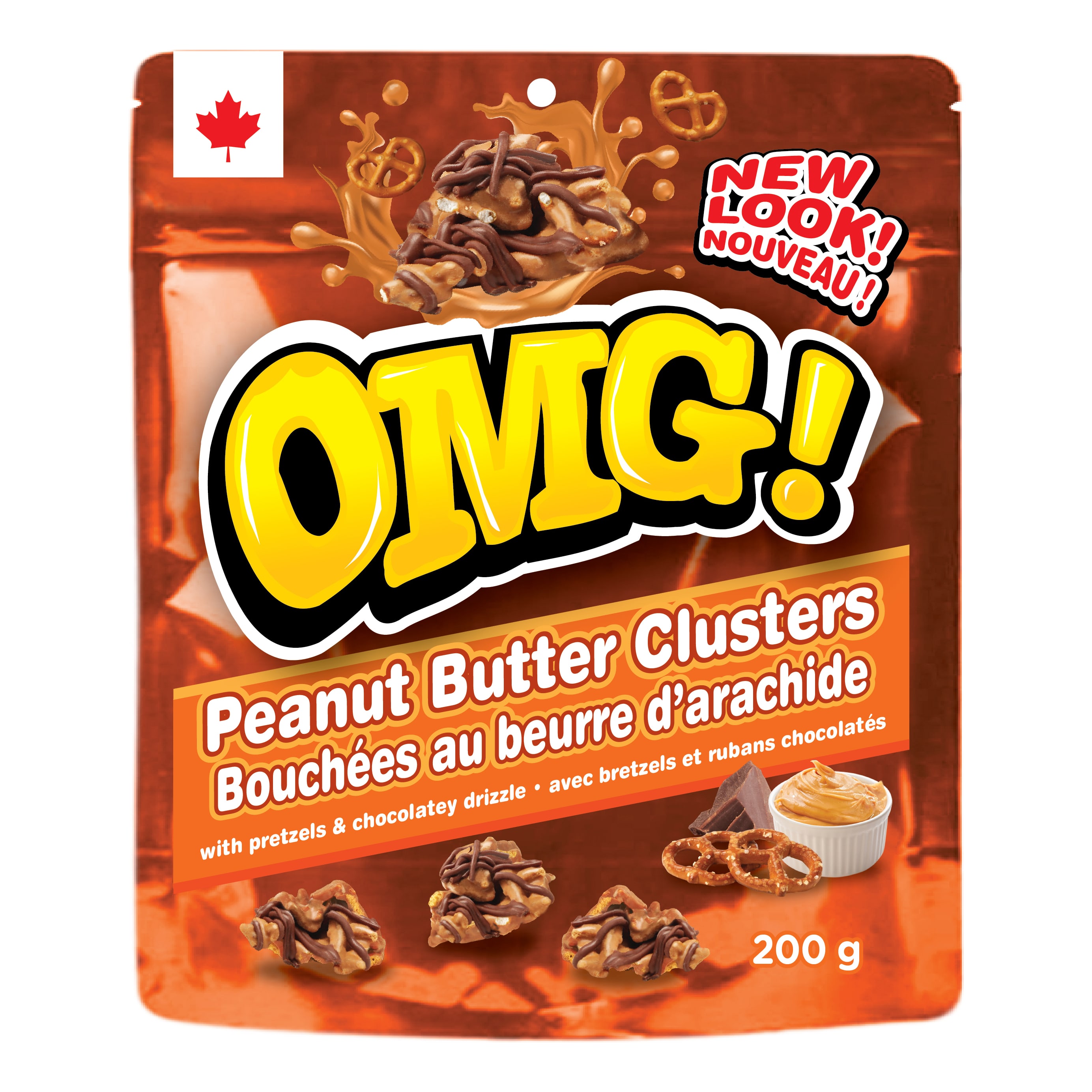 OMG'S Peanut Butter Pretzel Clusters with Milk Chocolate 200 g