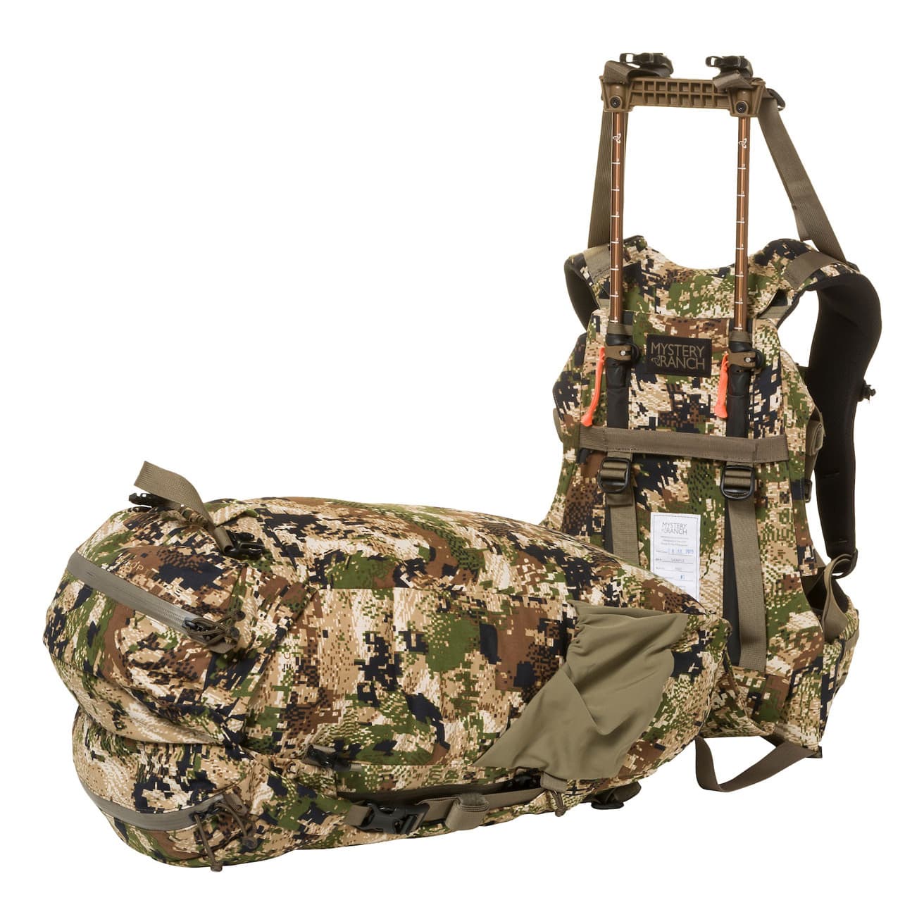 Mystery Ranch Pop Up 38 Pack - Subalpine - Pack and Frame Separated