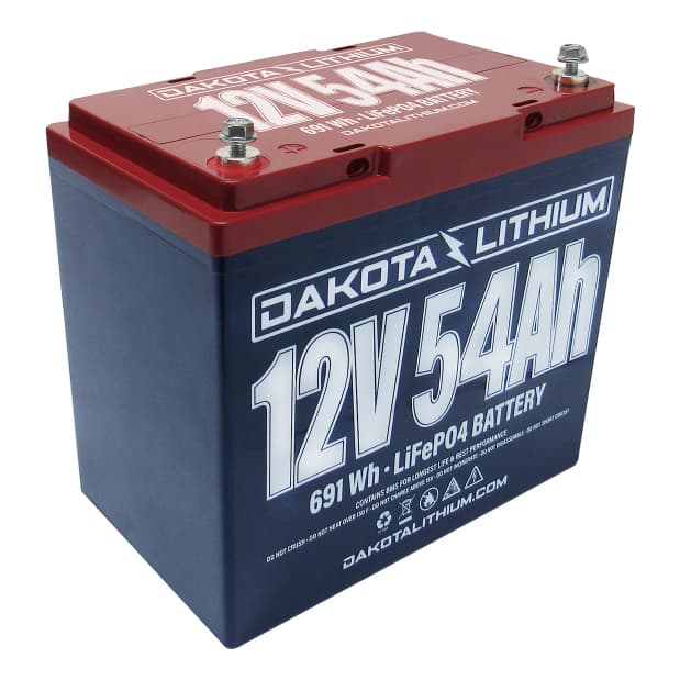 Dakota Lithium | 12V 54Ah LiFePO4 Battery | Free Charger Included