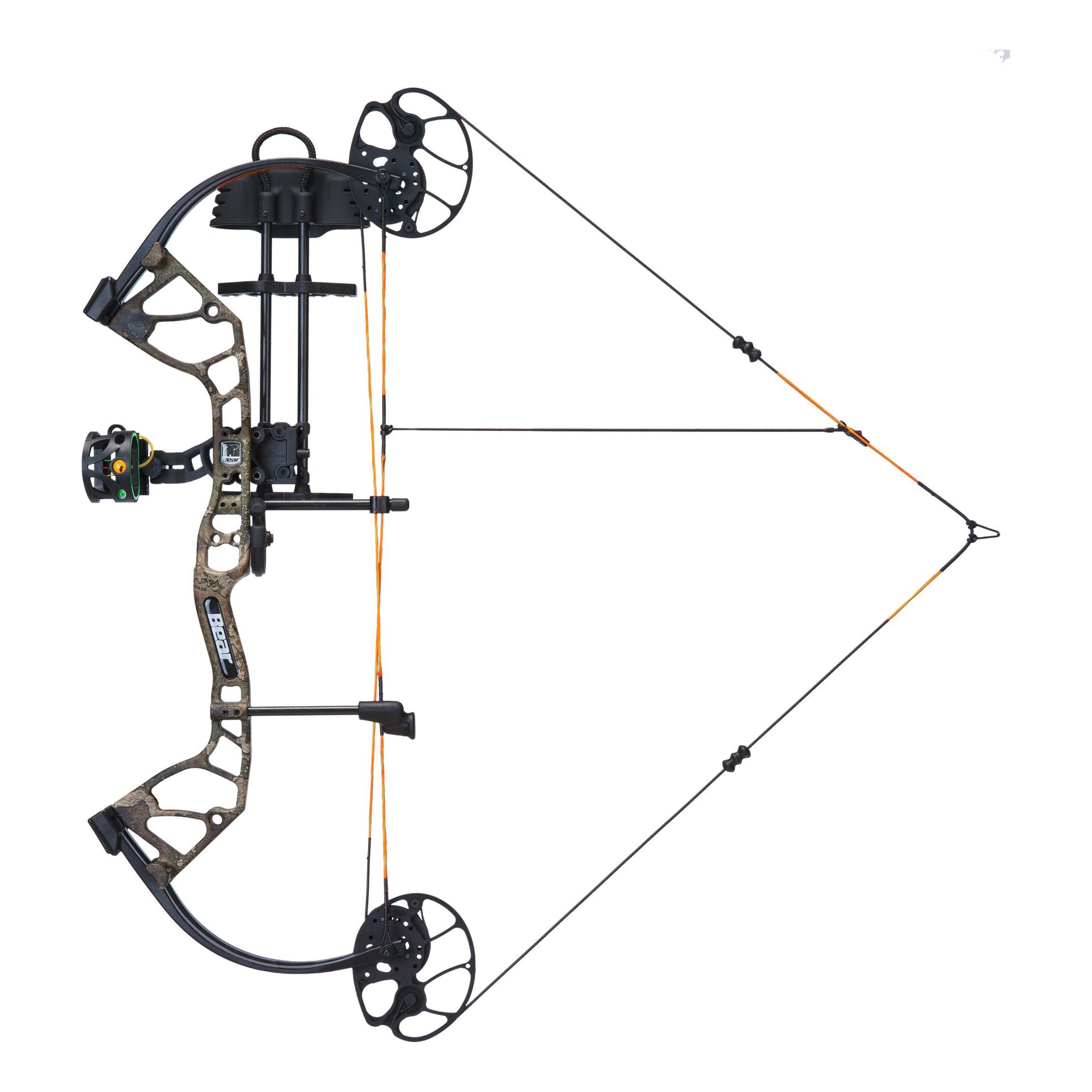 Bear® Archery Royale RTH Compound Bow Package - TrueTimber Strata - Drawn View,Bear® Archery Royale RTH Compound Bow Package - TrueTimber Strata - Drawn View