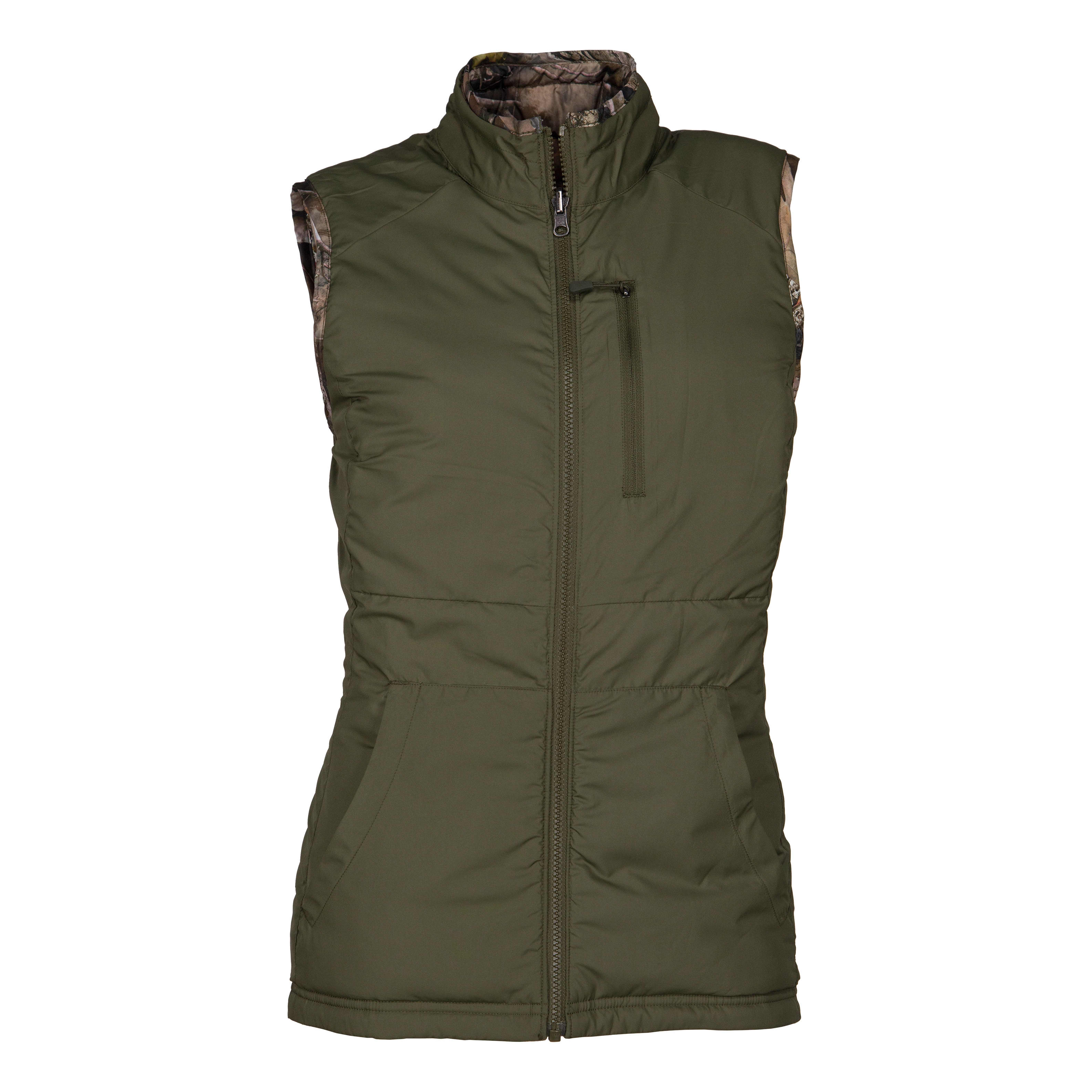 SHE Outdoor® Women’s Insulated Puffy Camo Vest - Kanati - reversed