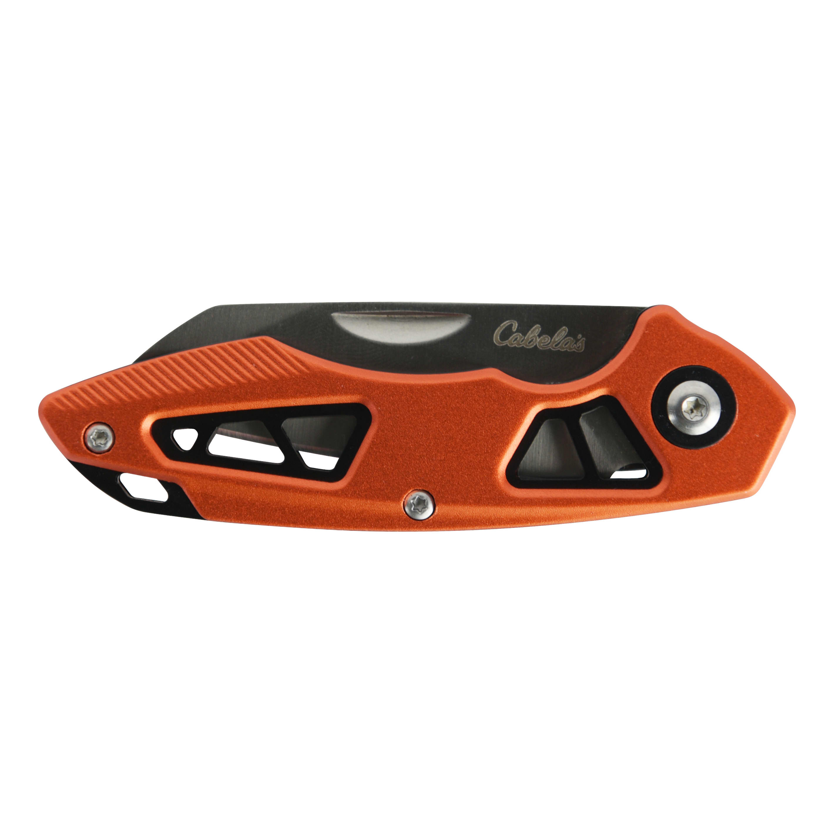 Cabela's Knife and Flashlight Combo with Waterproof Case - Orange - Knife - Close View