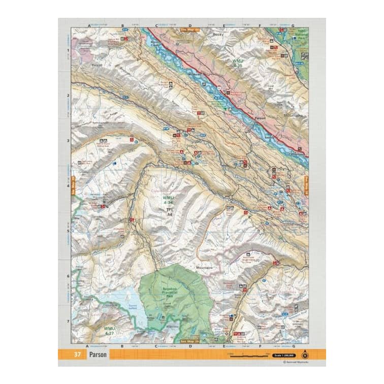 Backroad Mapbooks – Kootenay Rockies BC - Example Page View