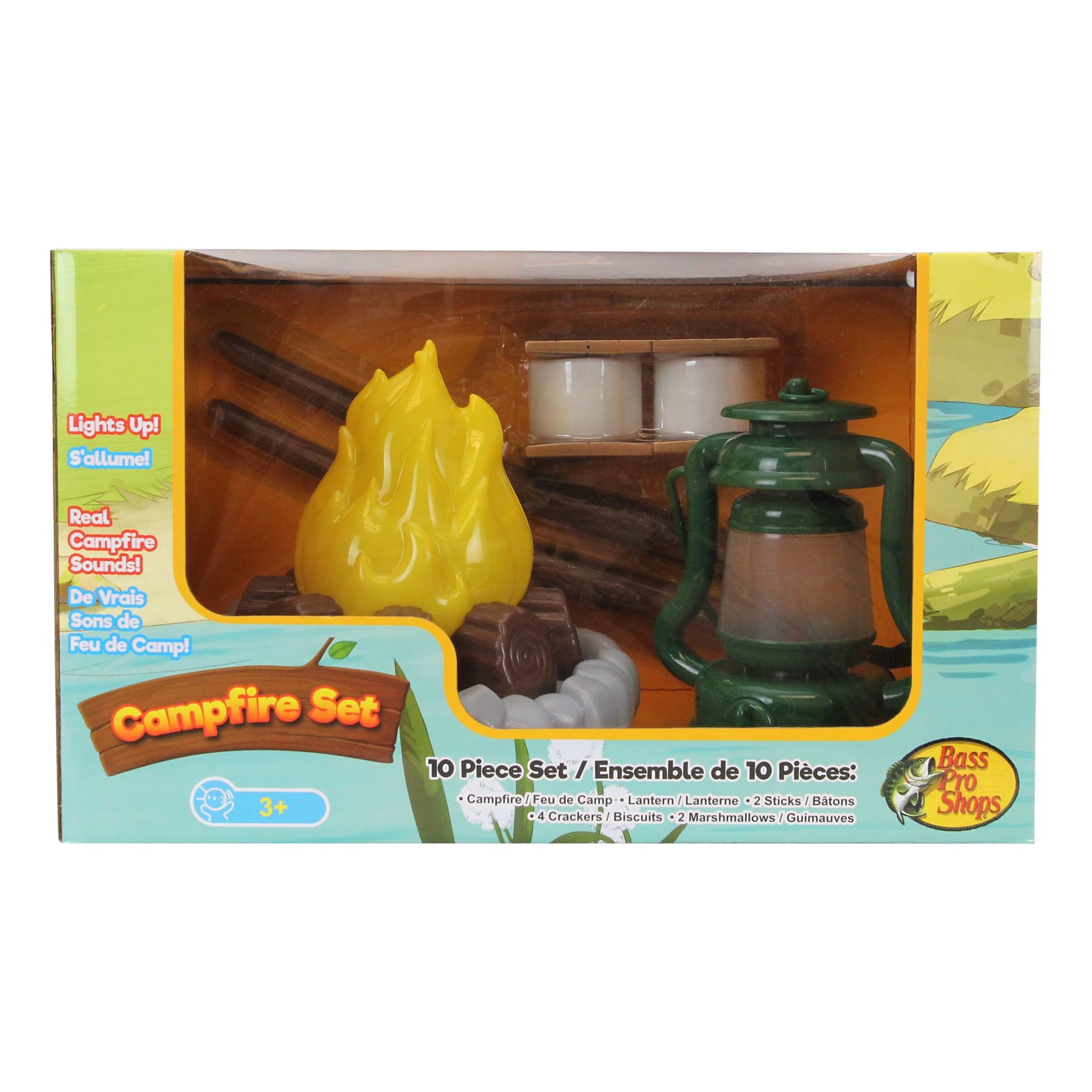 Bass Pro Shops 10-Piece Toy Campfire Set For Kids