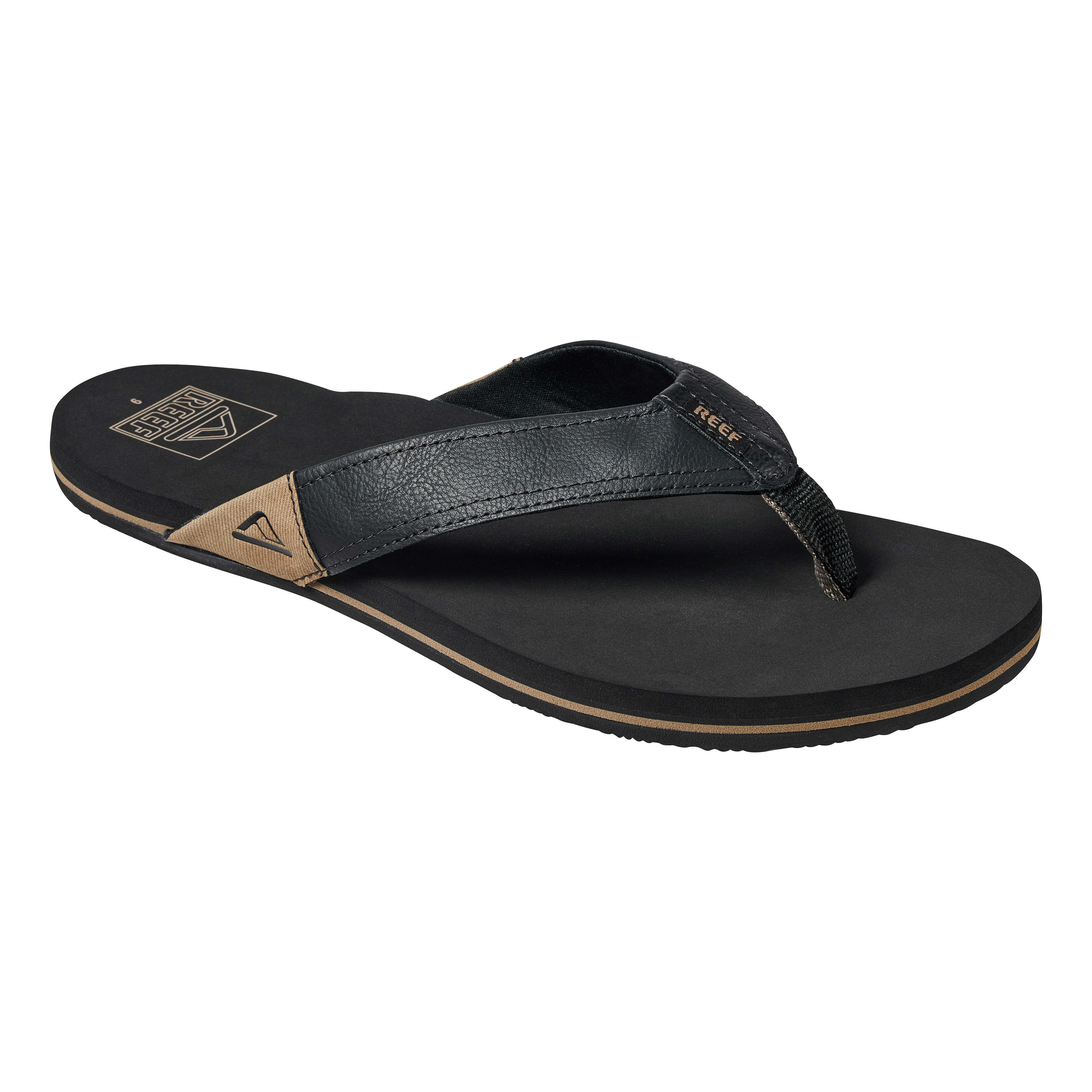 Men's Reef Newport Flip Flops - Black