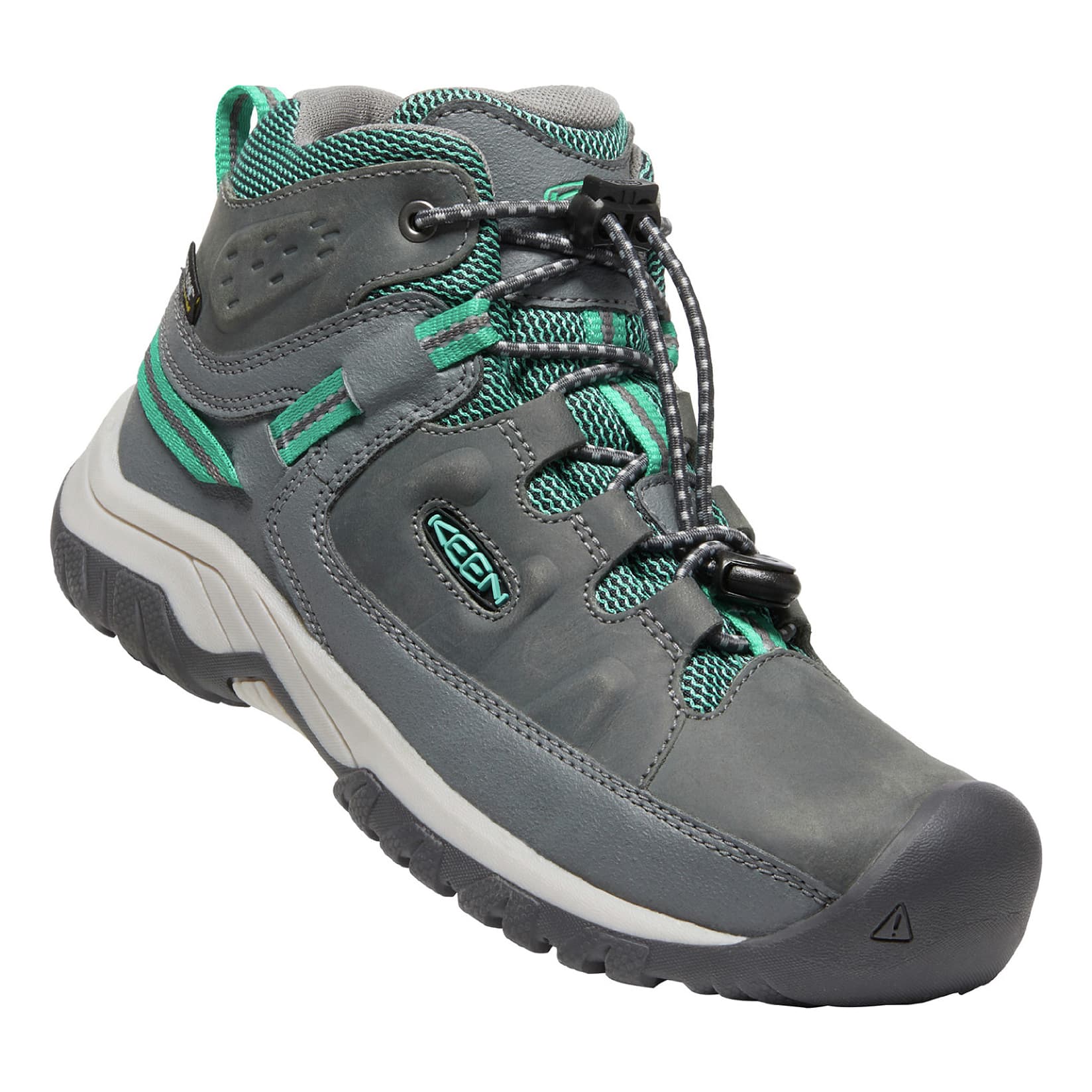 KEEN® Youth Targhee Mid Waterproof Hiker - Grey/Porcelain