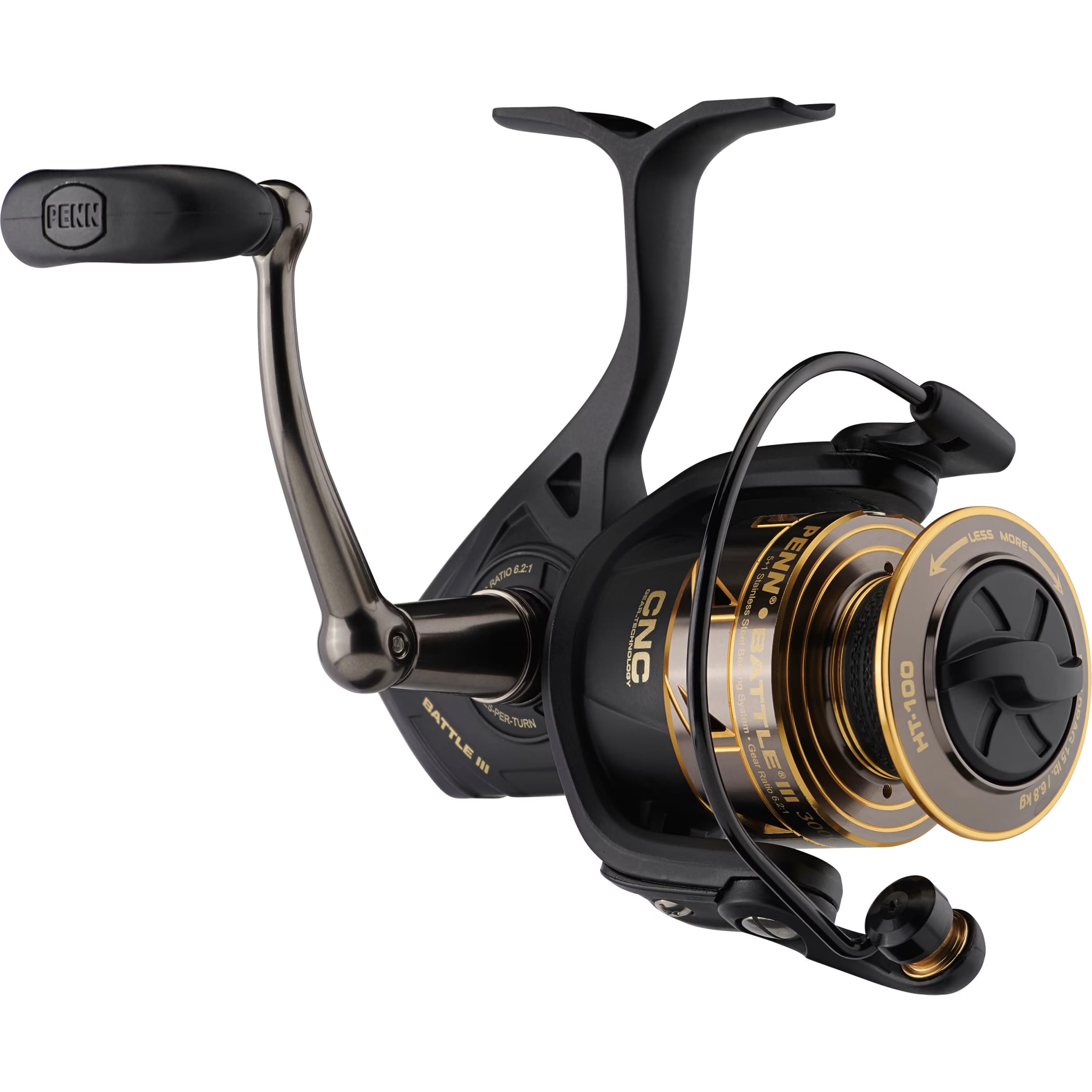 PENN Battle Spinning Reel Kit, Size 3000, Includes Reel Cover and