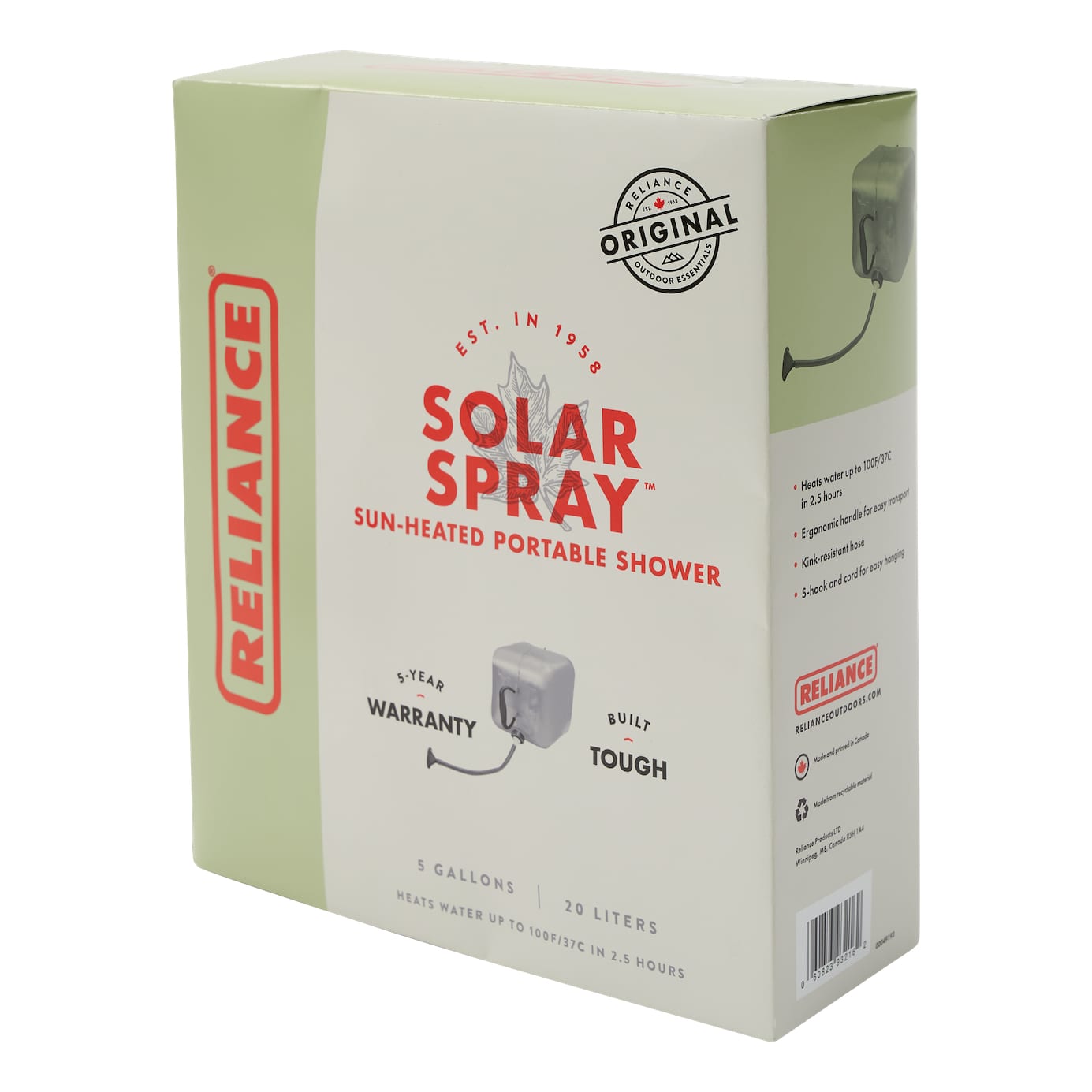Reliance 20L Solar Shower Cabela's Canada