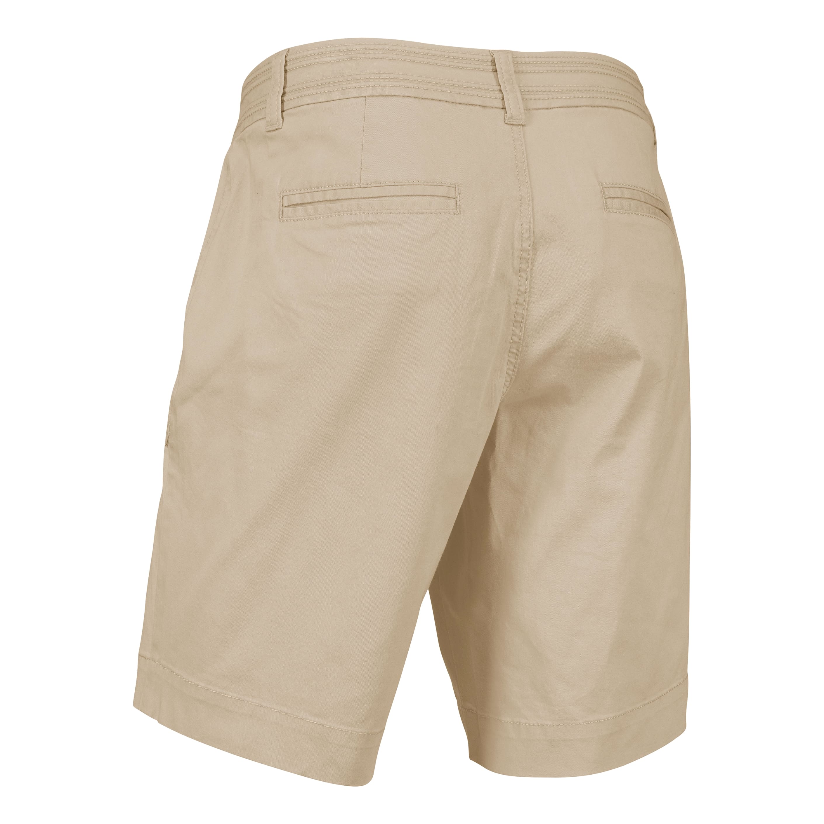 Natural Reflections® Women’s Corded Waist Bermuda Shorts - White Pepper - back