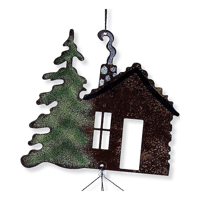 Sunset Vista Designs Welcome to the Woods, Rustic Cabin Fever Wind Chime - 28"