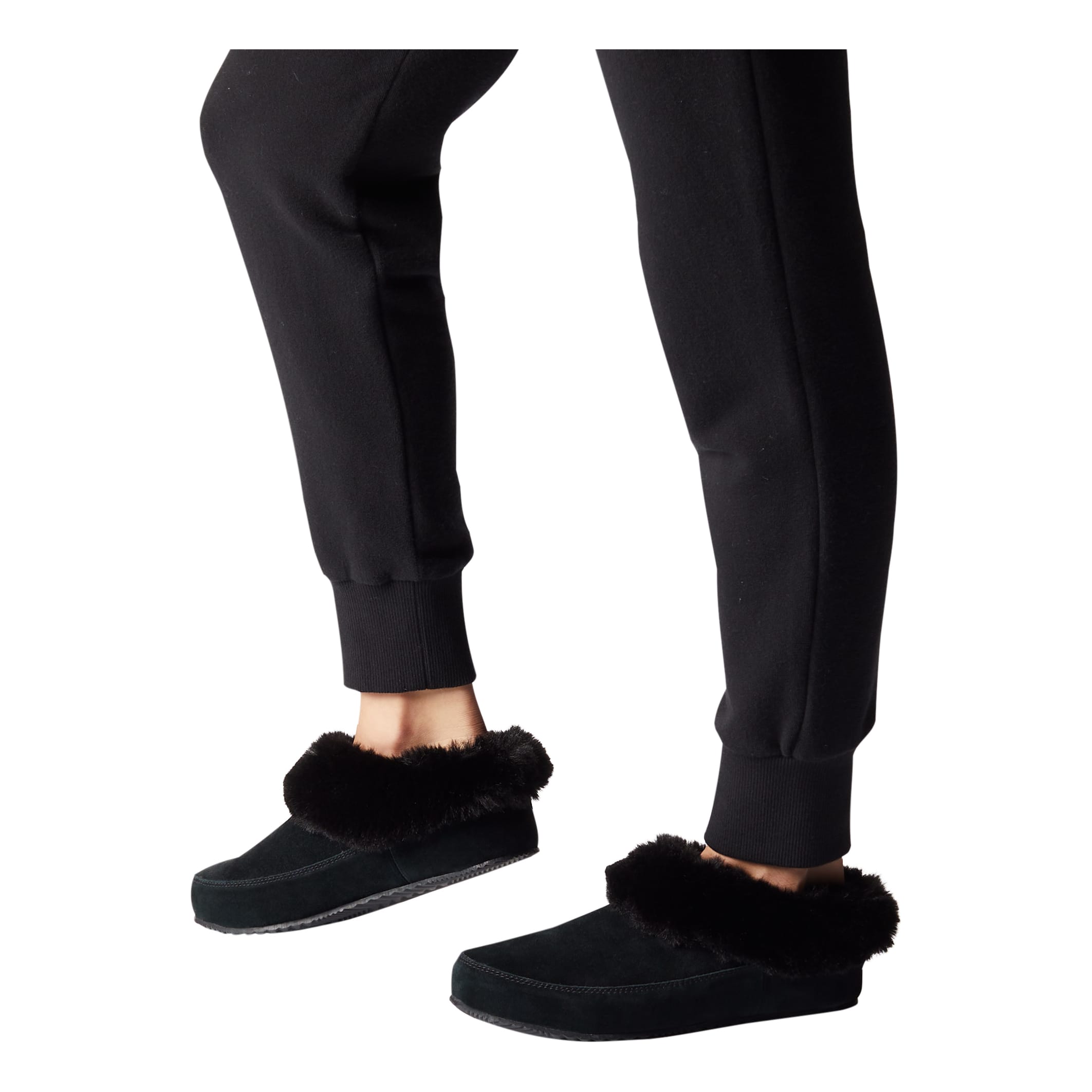 Sorel® Women’s Go™ Coffee Run Slippers - Black/Sea Salt - in use