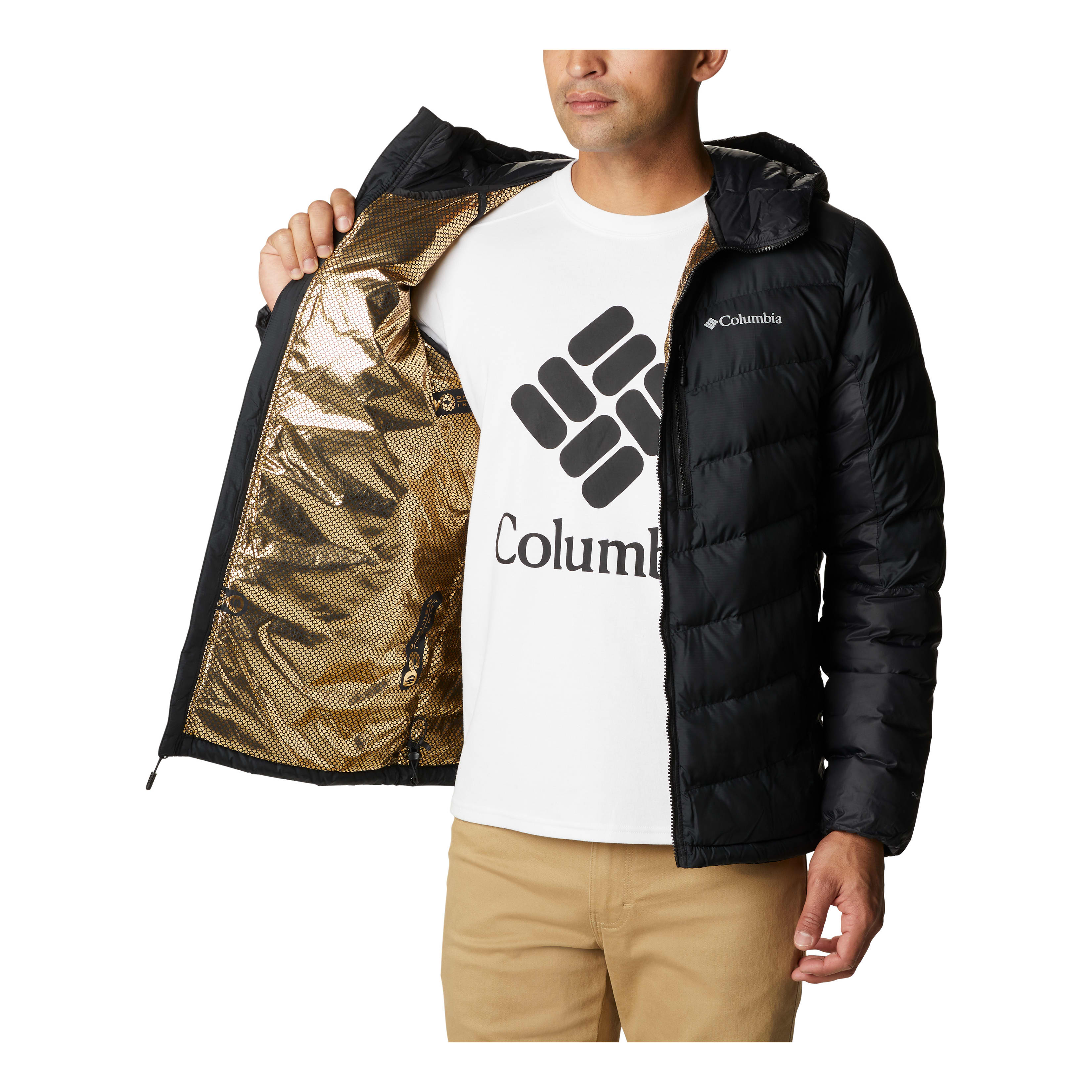 Columbia Men’s Labyrinth Loop Hooded Jacket - Black - lining