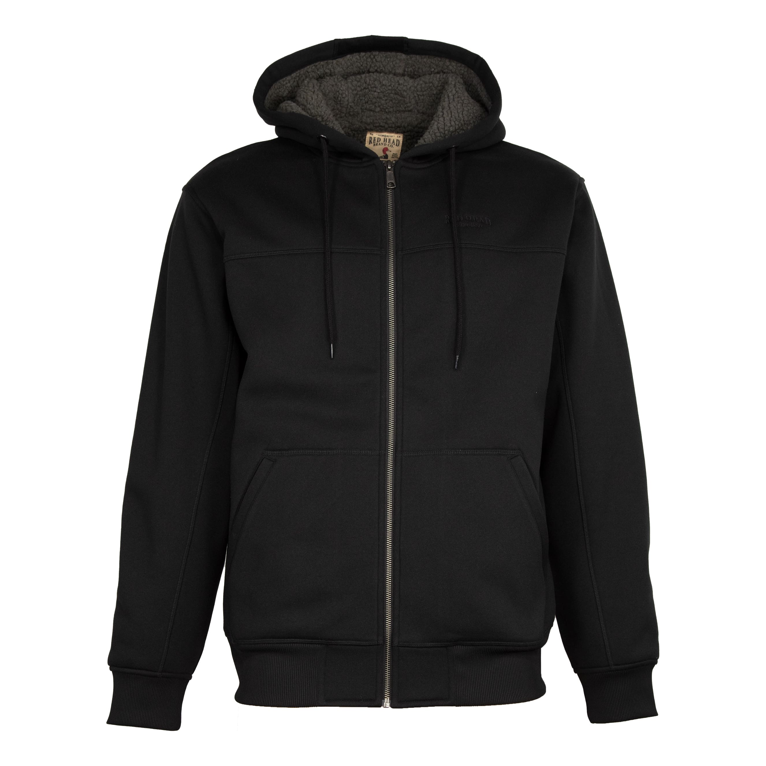 HFX Men's Sherpa Fleece Zip Up Jacket, Midnight, Small at  Men's  Clothing store