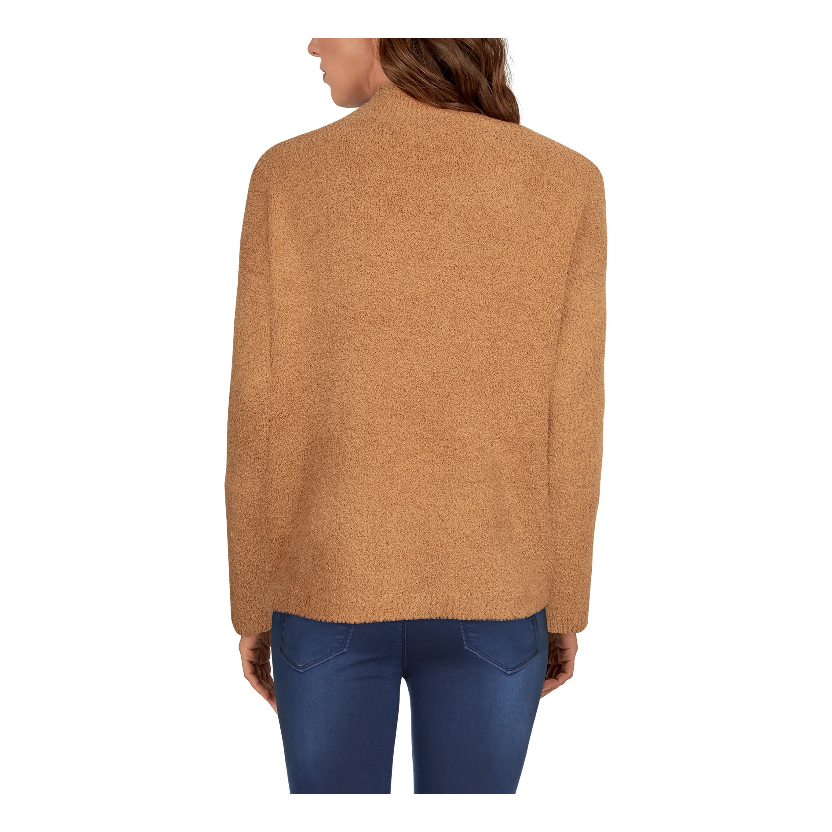 Natural Reflections® Women’s Cozy Funnel-Neck Long-Sleeve Pullover - Thrush - back