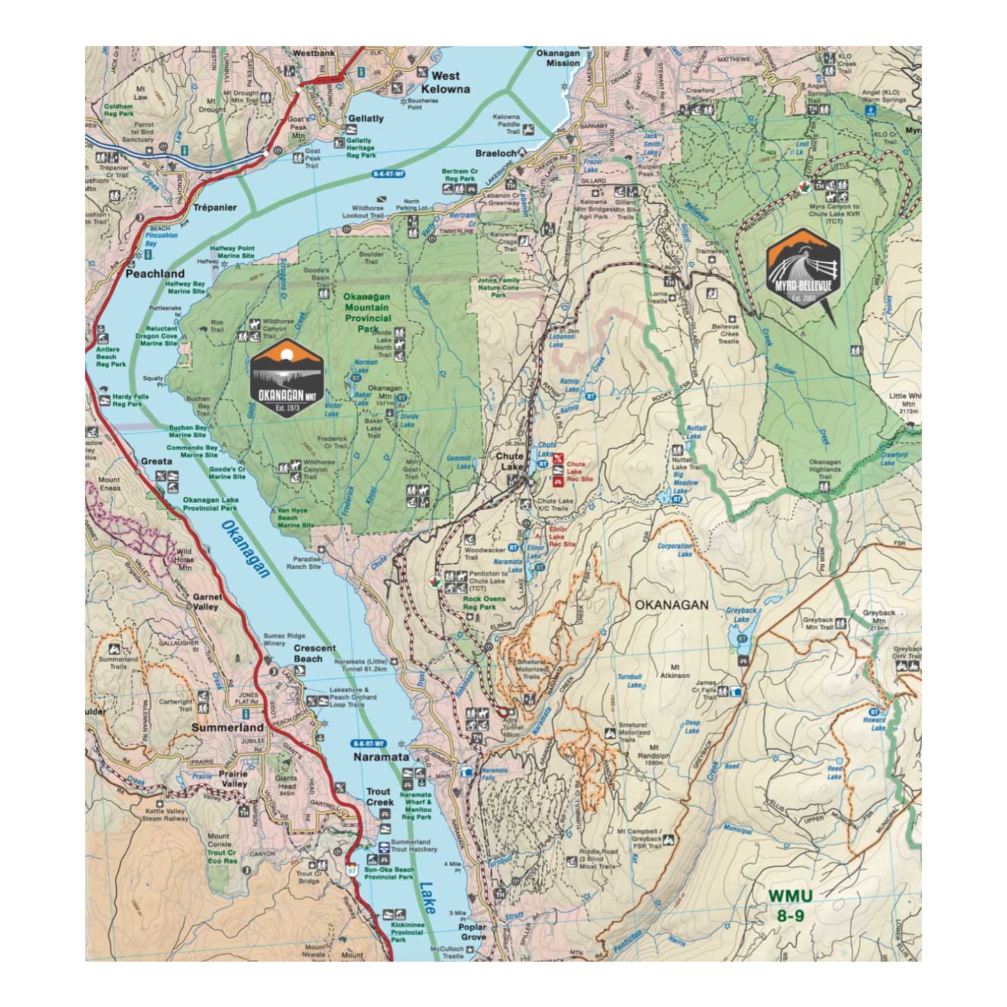 Backroad Mapbook - Okanagan Valley & Shuswap Waterproof Mapbook - Map View 1