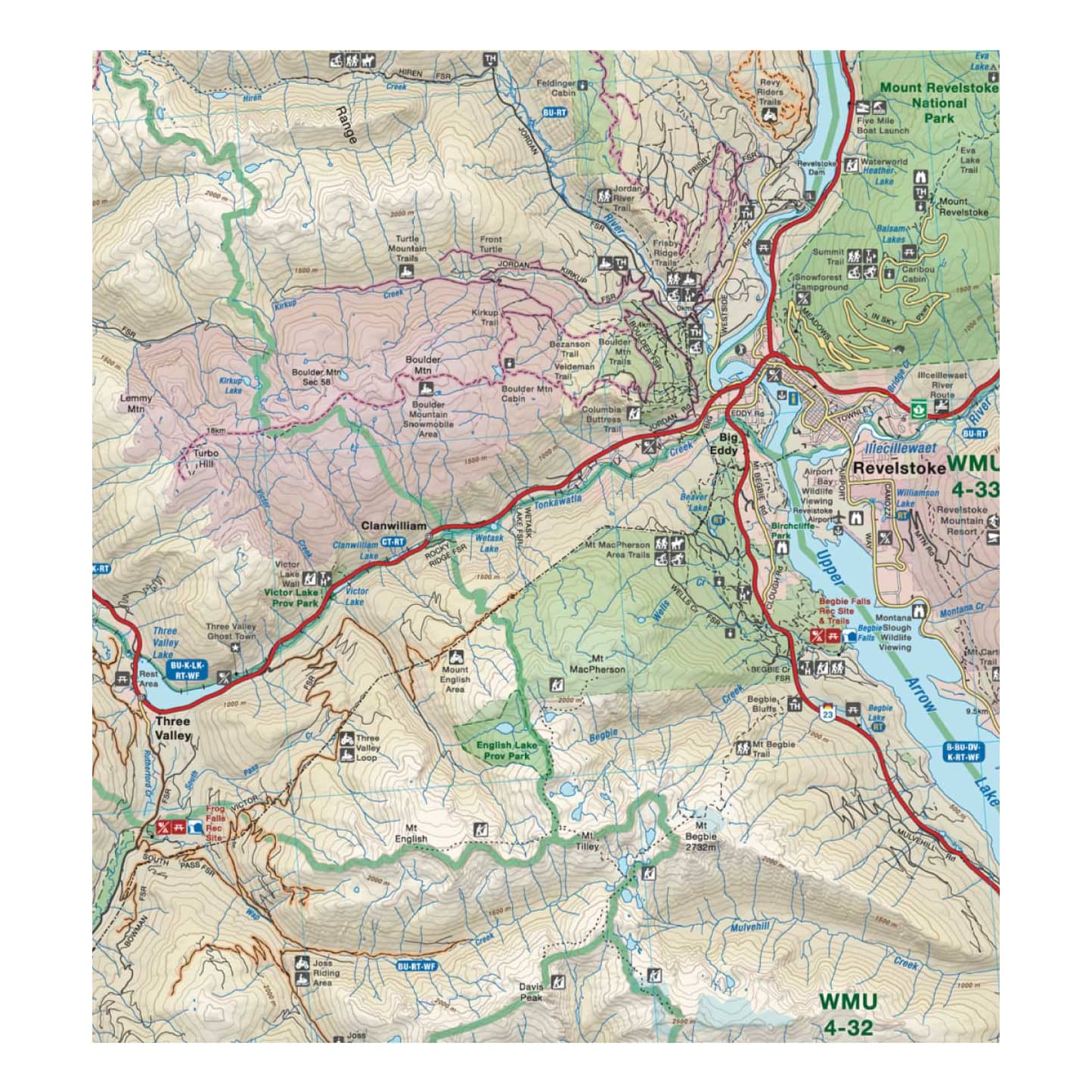 Backroad Mapbook - Okanagan Valley & Shuswap Waterproof Mapbook - Map View 2