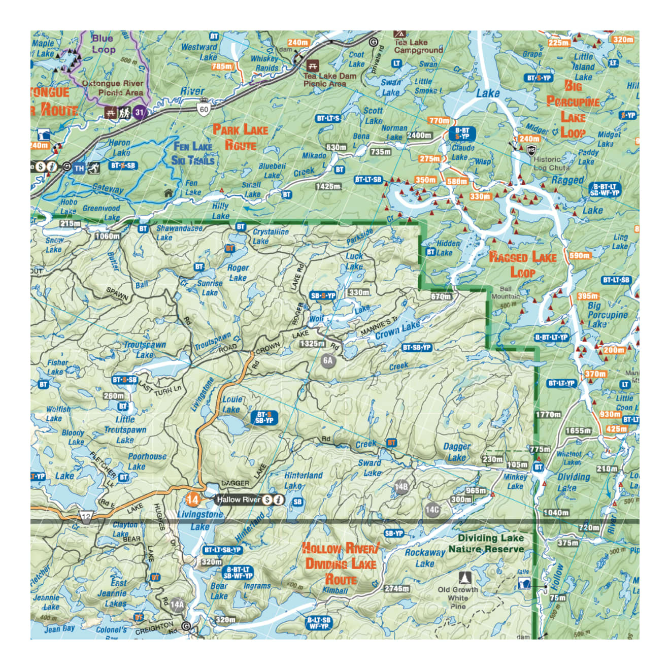 Backroad Mapbooks - Algonquin Provincial Park Ontario Waterproof Map