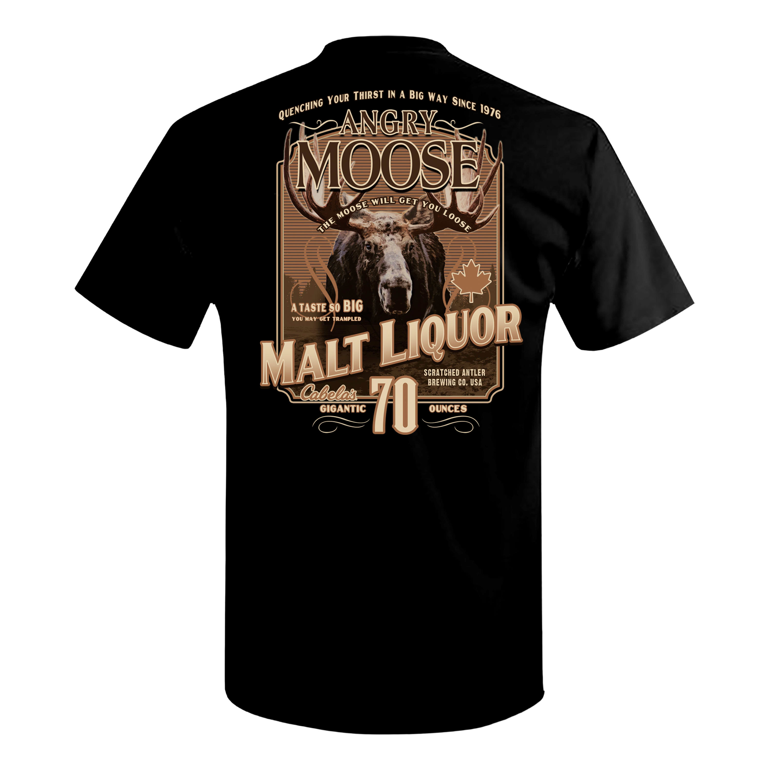Cabelas Mens Malt Liquor Moose Short Sleeve T Shirt Cabelas Canada
