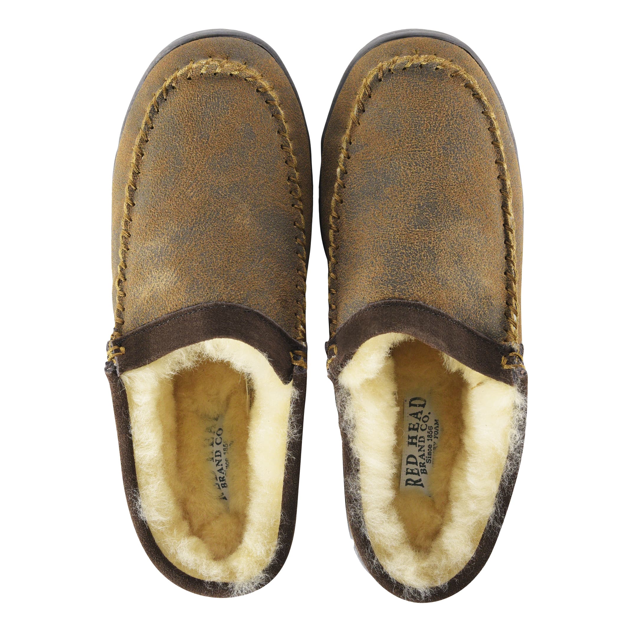 RedHead® Men’s Bomber Shearling Slide Slippers - top