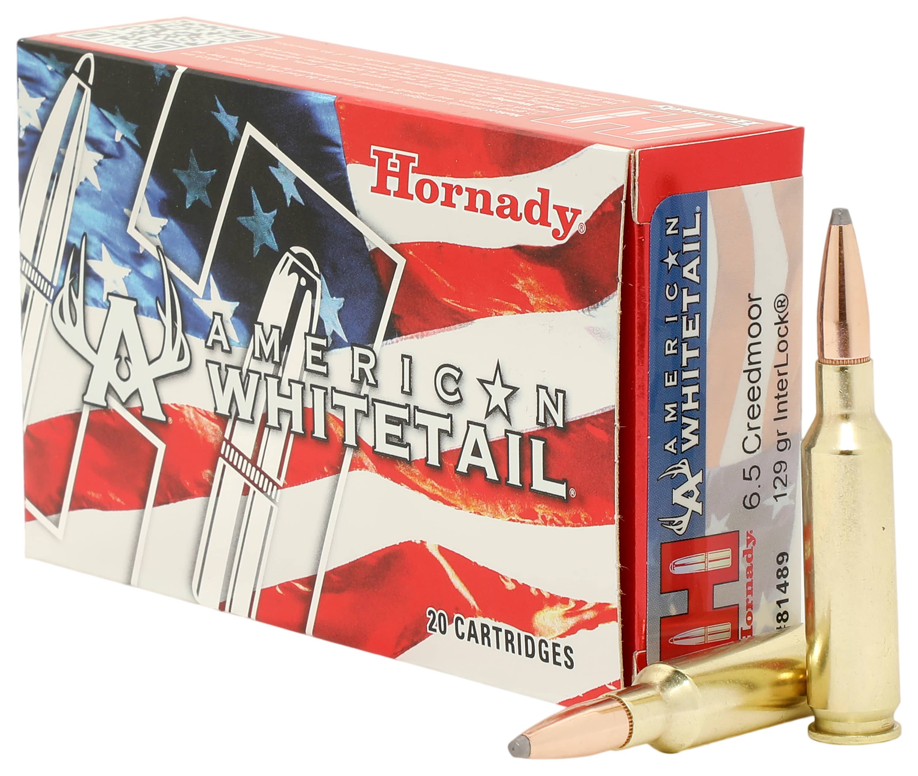 Hornady® American Whitetail® 6.5 Creedmoor 129 Grain Centerfire Rifle Ammunition