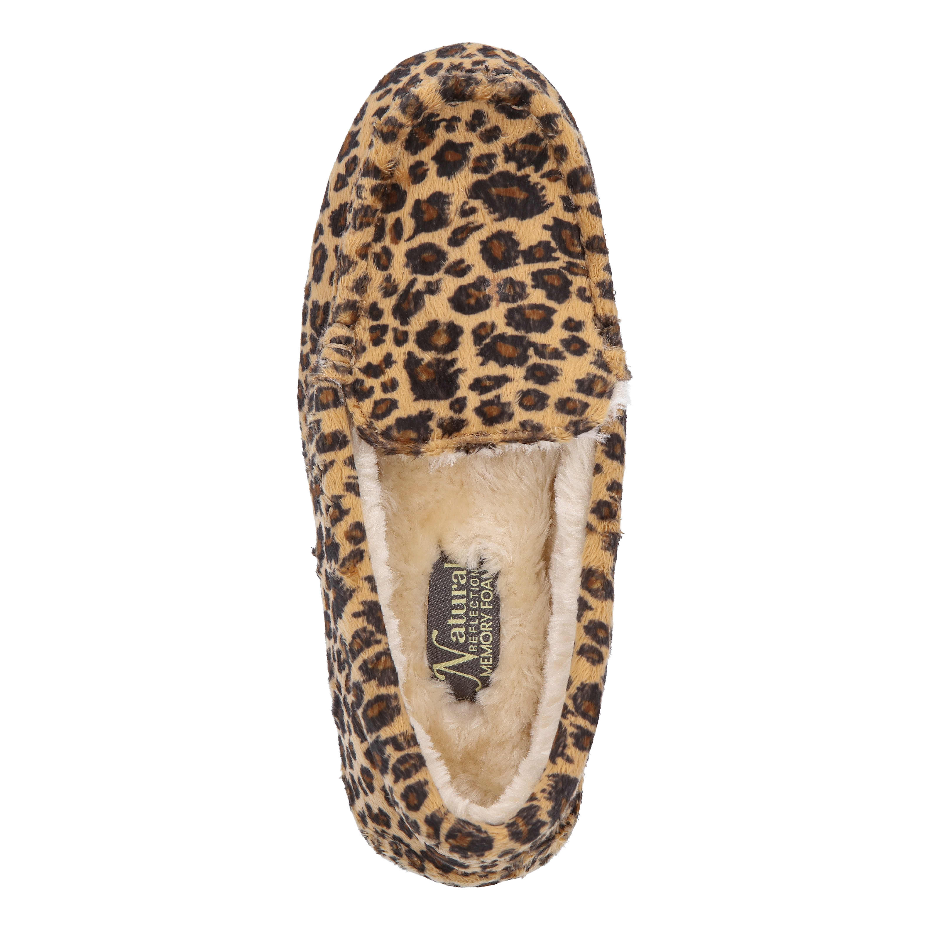 Natural Reflections® Women’s Ellie II Leopard-Print Moccasins - top