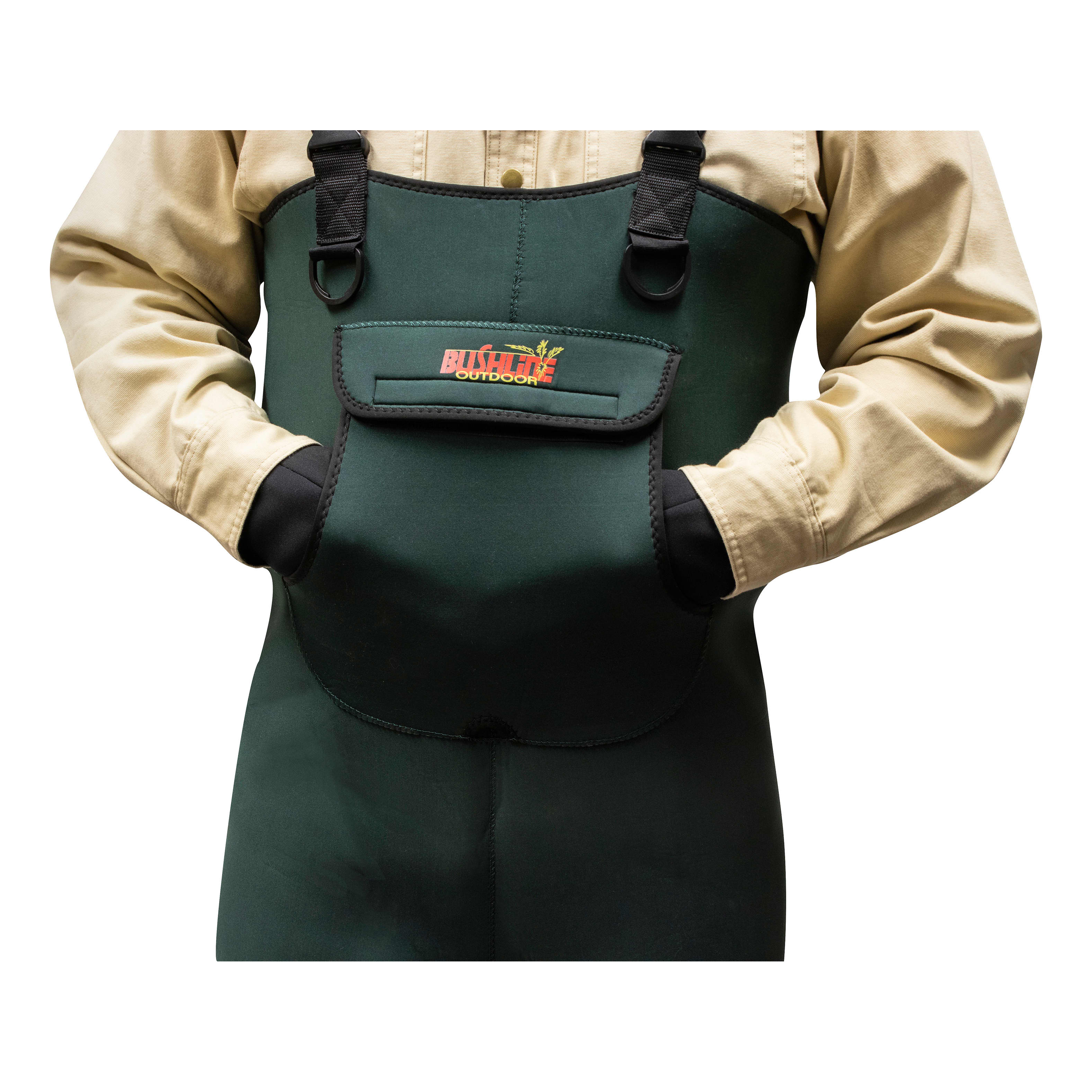 Bushline 200 g Thinsulate Neoprene Waders - front pockets