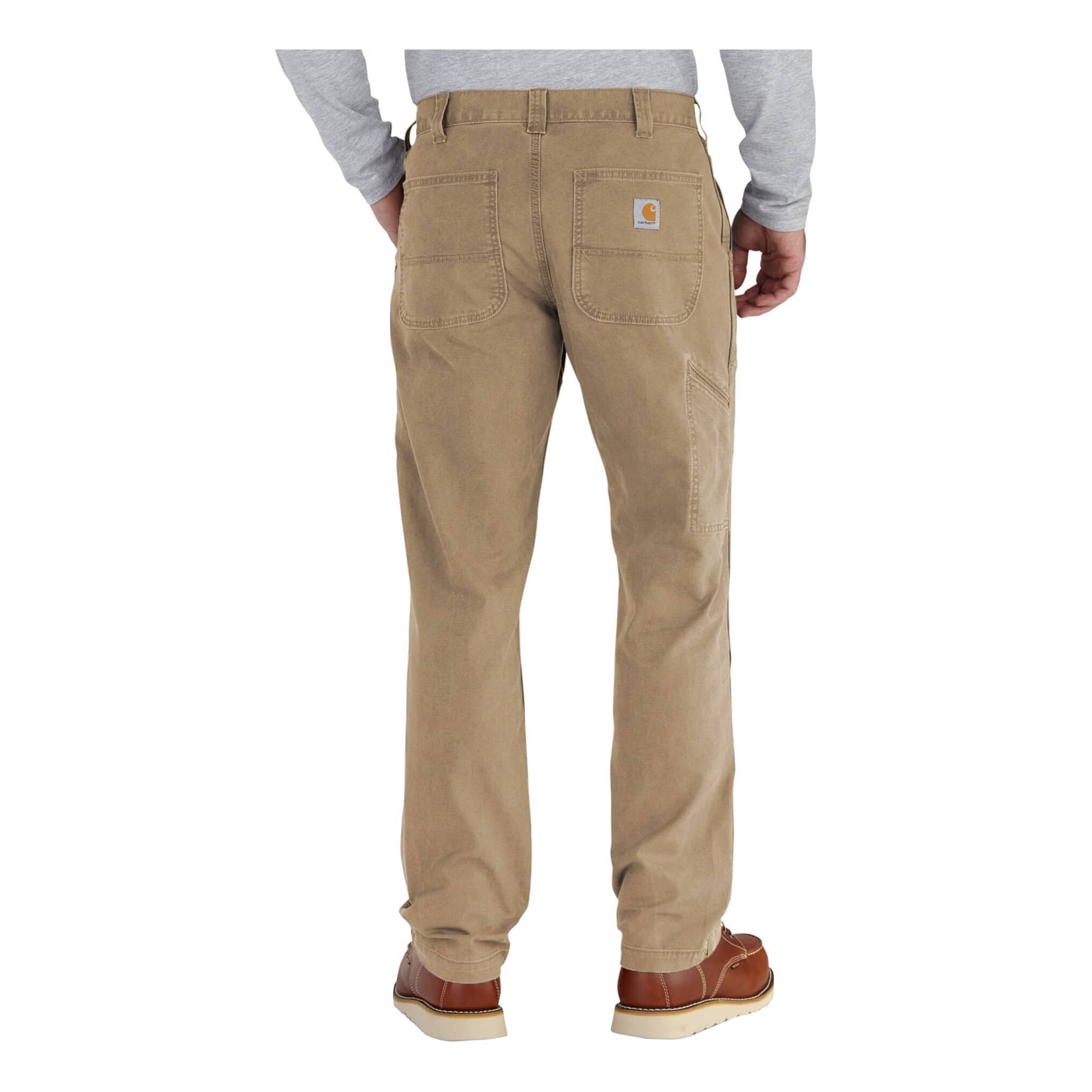 Carhartt® Men’s Rugged Flex® Relaxed Fit Canvas Work Pant - Dark Khaki - back
