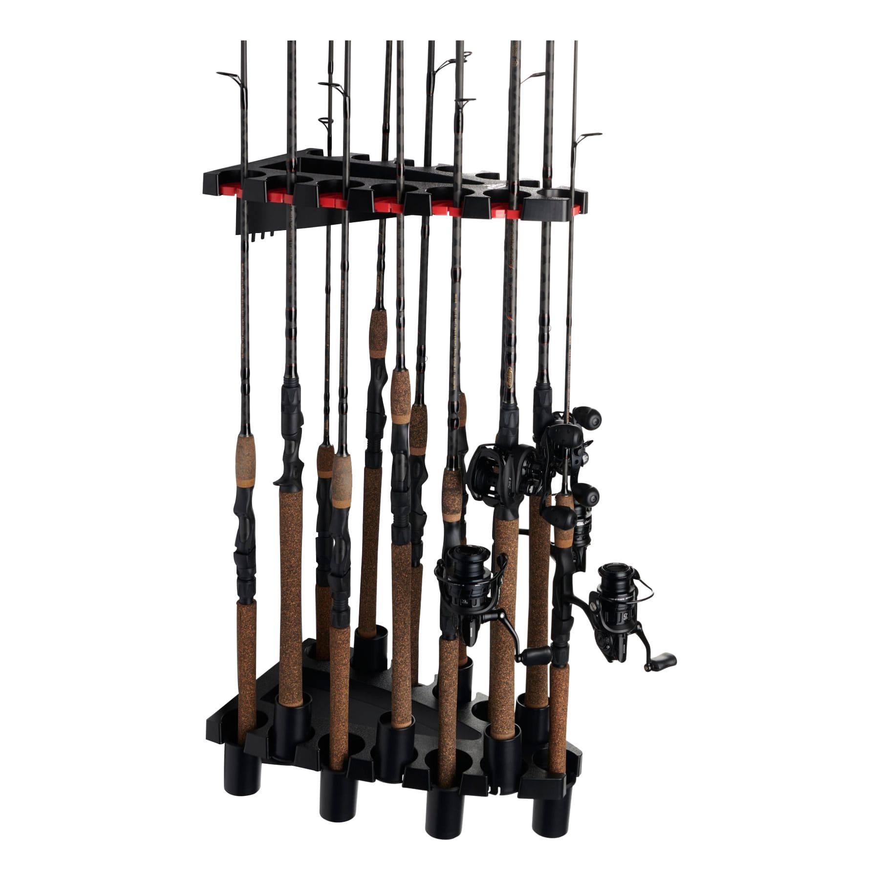 Horizontal Fishing Rod Rack Rod Holders for Wall Storage - Wall Mounted  Fishing Rod Rack with Hook,Holds 4 Rods, Space Saving for Fishing  Rods，Hiking