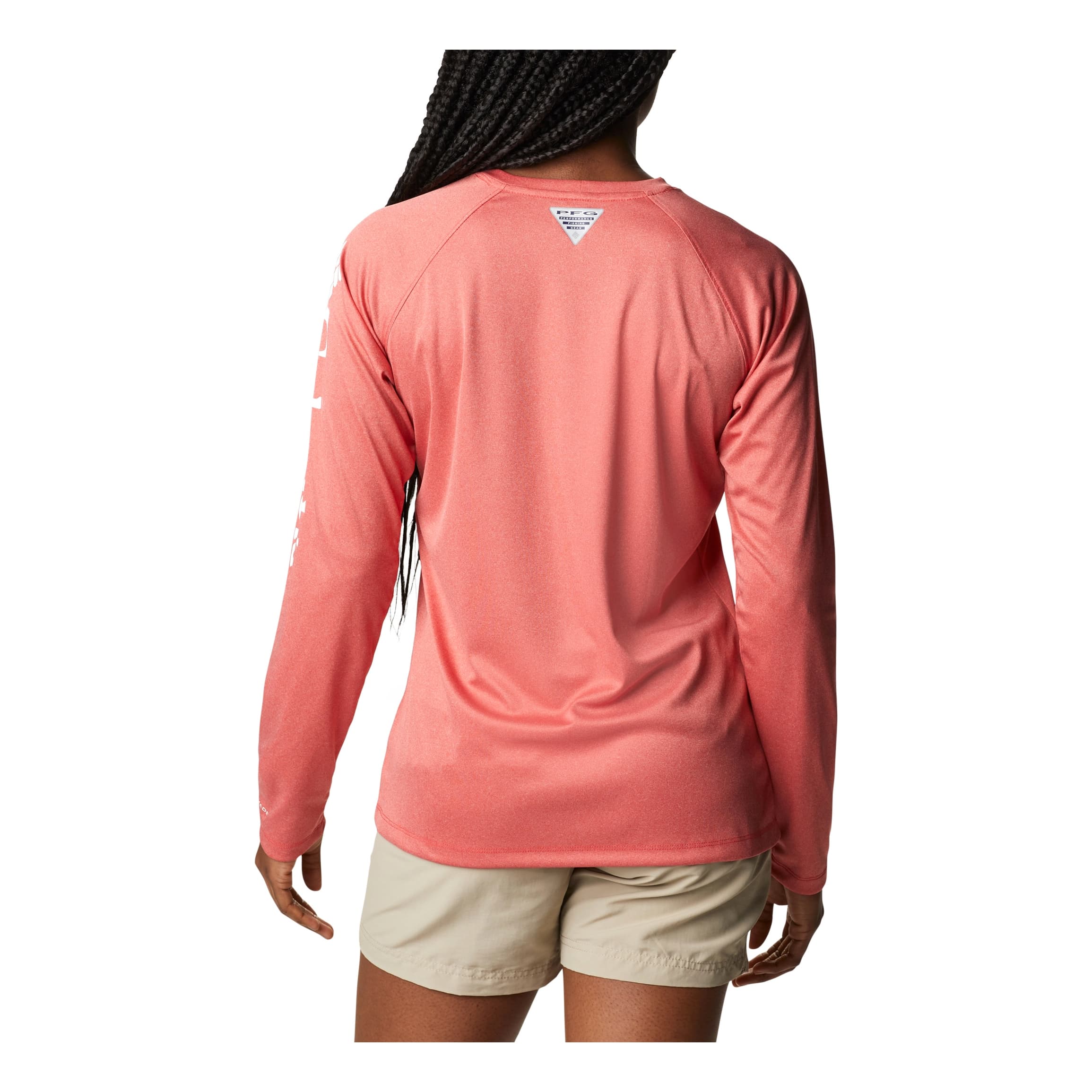 Columbia® Women’s Tidal Tee™ Heather Long-Sleeve Shirt - Red Spark Heather - back