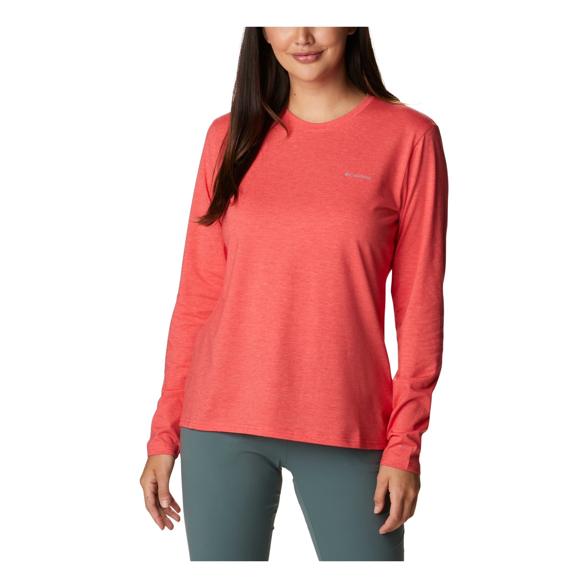 Columbia Women's Sun Trek Long Sleeve T-Shirt - S - Red