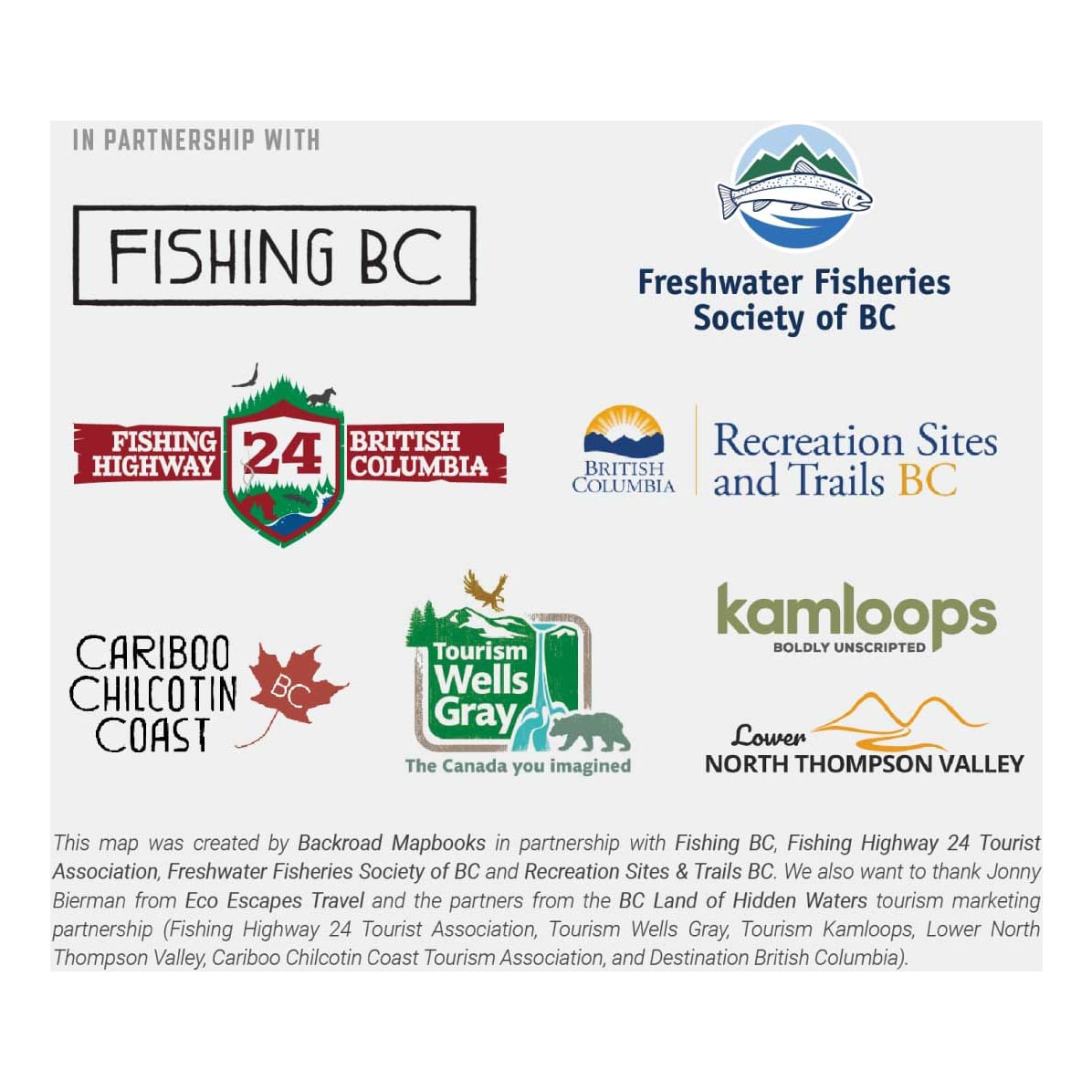 Backroad Mapbook - BC Fishing Highway 24 and The Land of Hidden Waters Waterproof Map