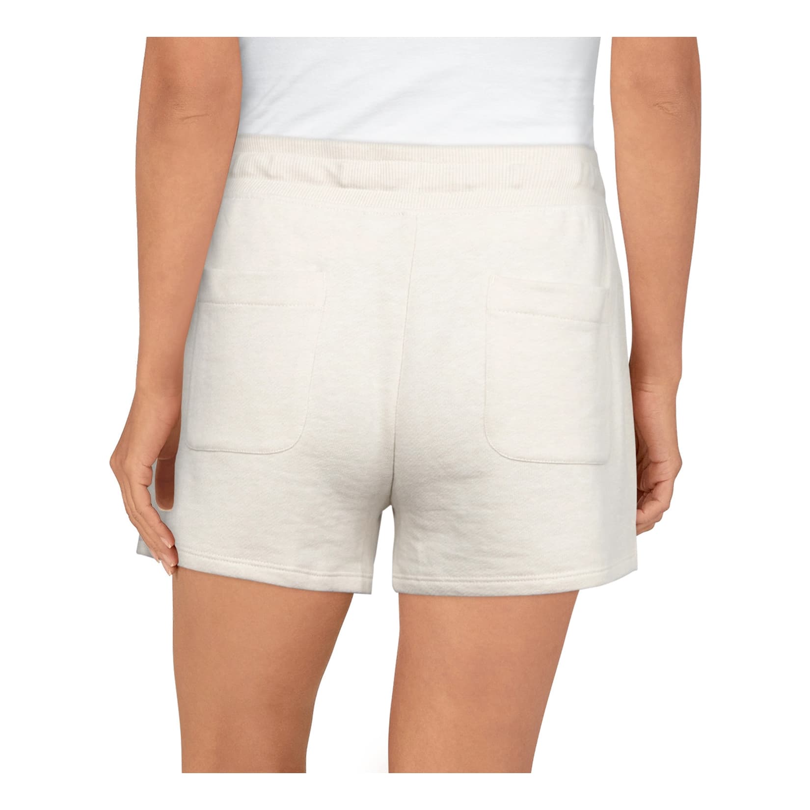Natural Reflections® Women’s Solid Terry Shorts - Oatmeal - back
