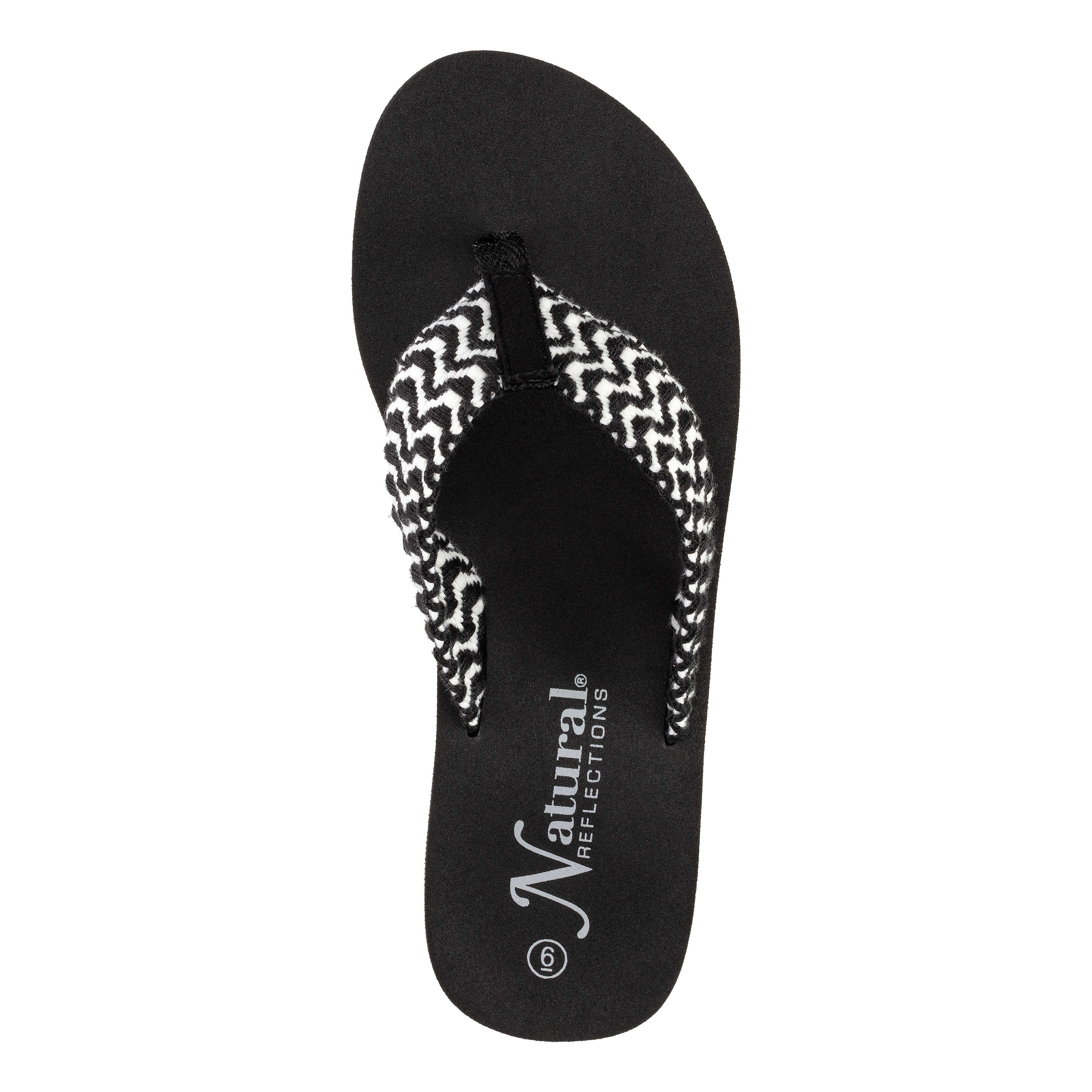 Natural Reflections® Women’s Skyla Flip Post Toe Sandals - top