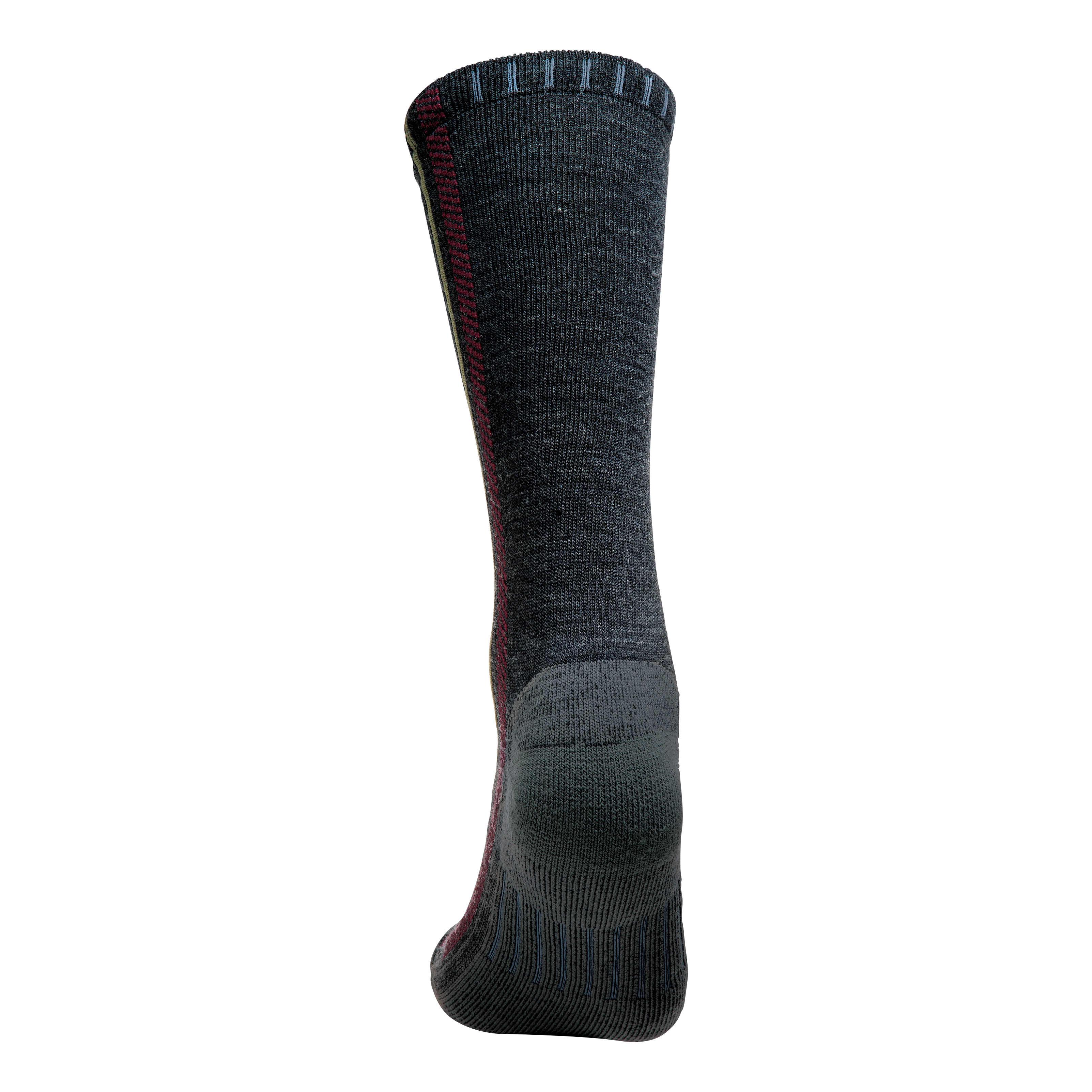 Ascend® Men’s Hiker Crew Socks - Charcoal - heel